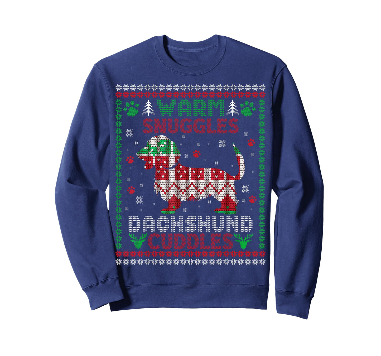 warm snuggles dachshund cuddles Christmas xmas weenie weiner T-Shirt