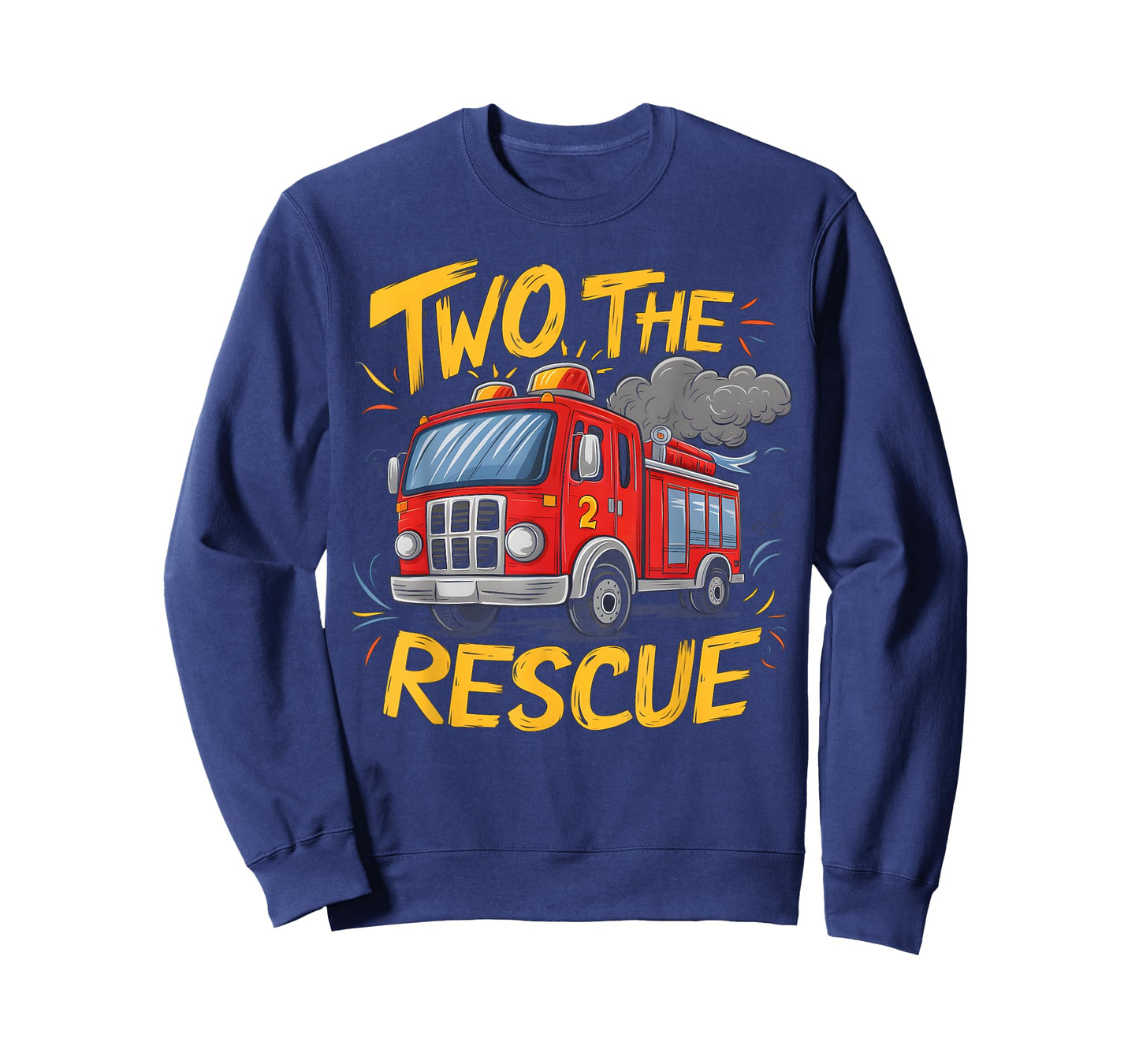 Two The Rescue Firetruck 2 Yr old boy 2nd Birthday Party T-Shirt