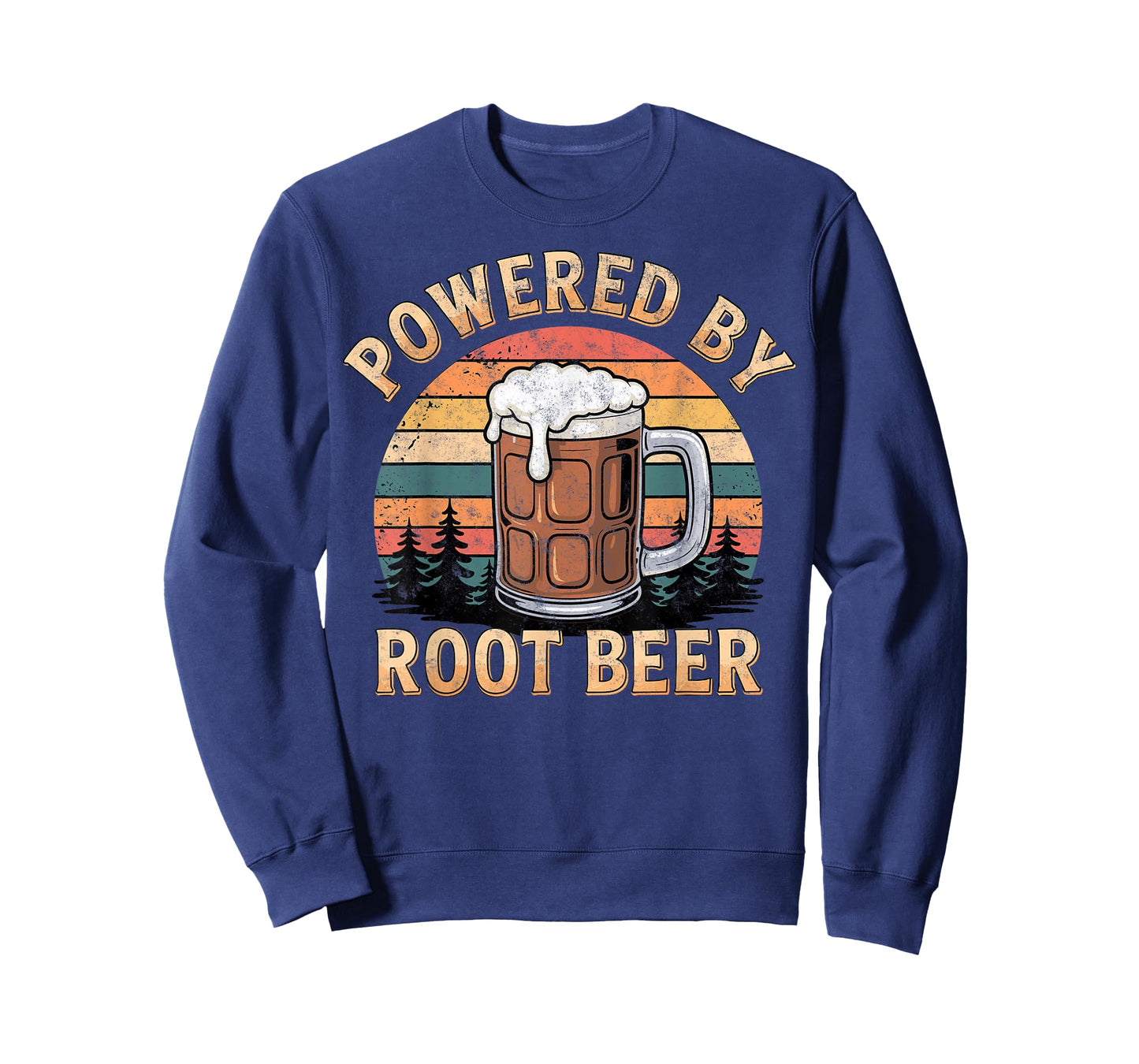 Powered by Root Beer Lover Retro Tee Drinking Party Joke T-Shirt