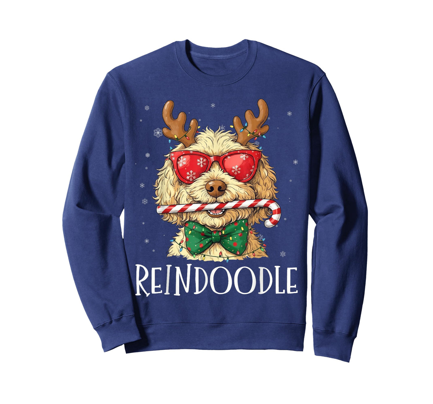 Reindoodle Funny Doodle Dog Christmas Holiday T-Shirt