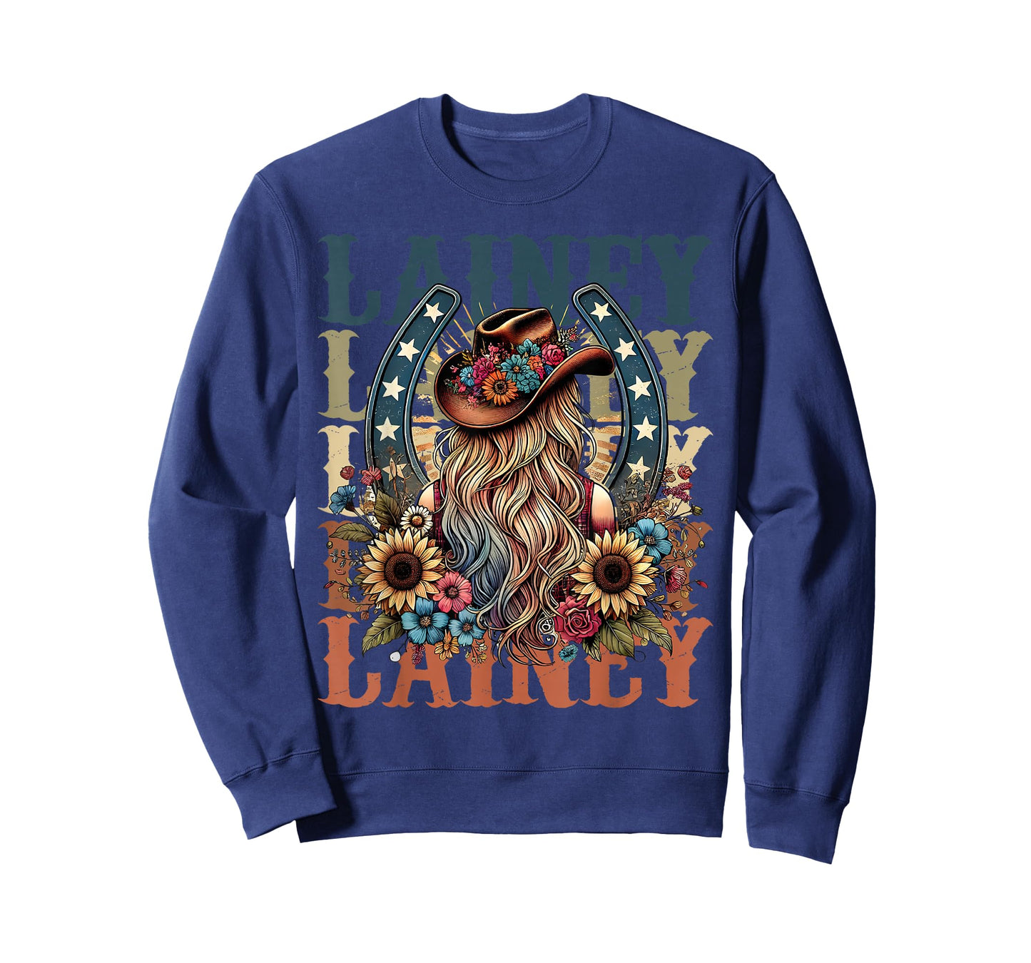 Cowgirl Lainey First Name Personalized Western Girls T-Shirt