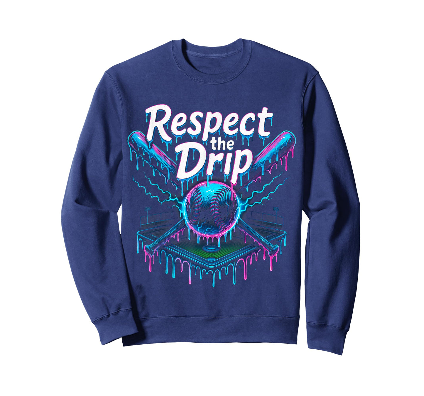 Baseball Drip For Boys Ice Cream Drip Youth Graphic Tees Men T-Shirt