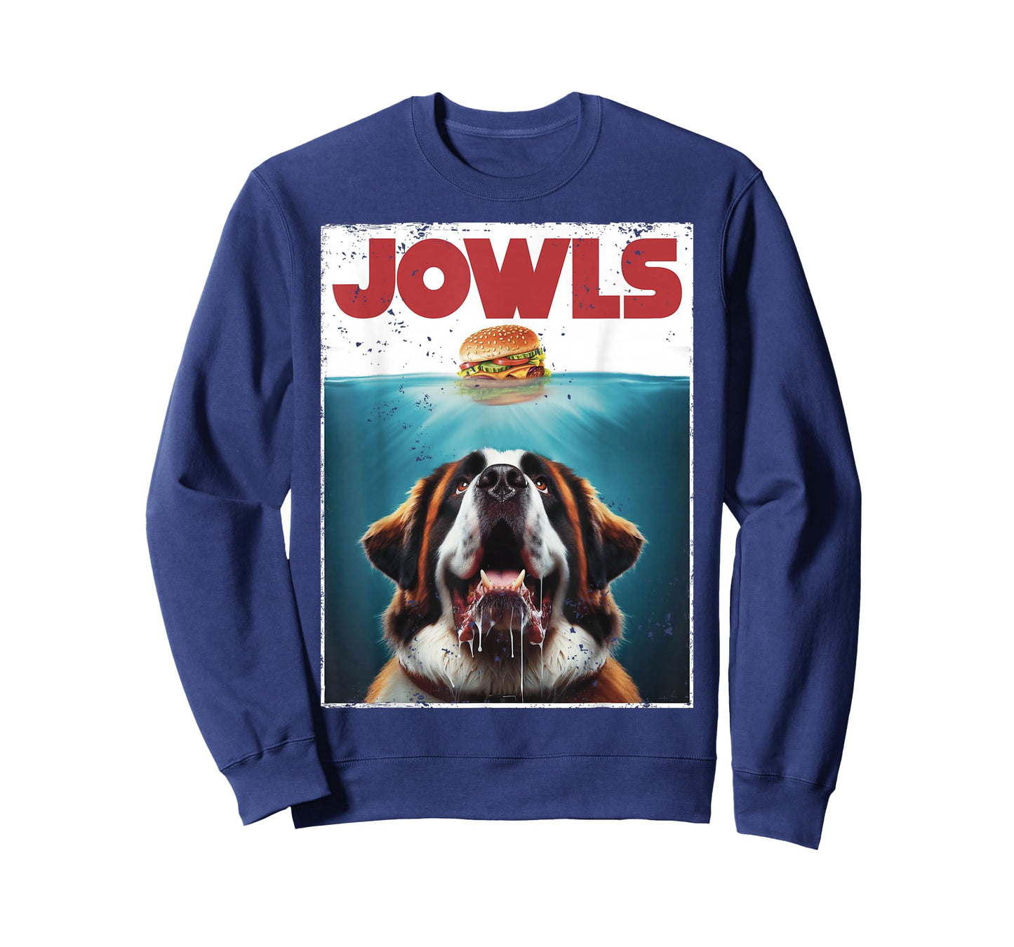 Funny St. Bernard, Jowls Burger, Saint Giant Dog Mom, Dad T-Shirt