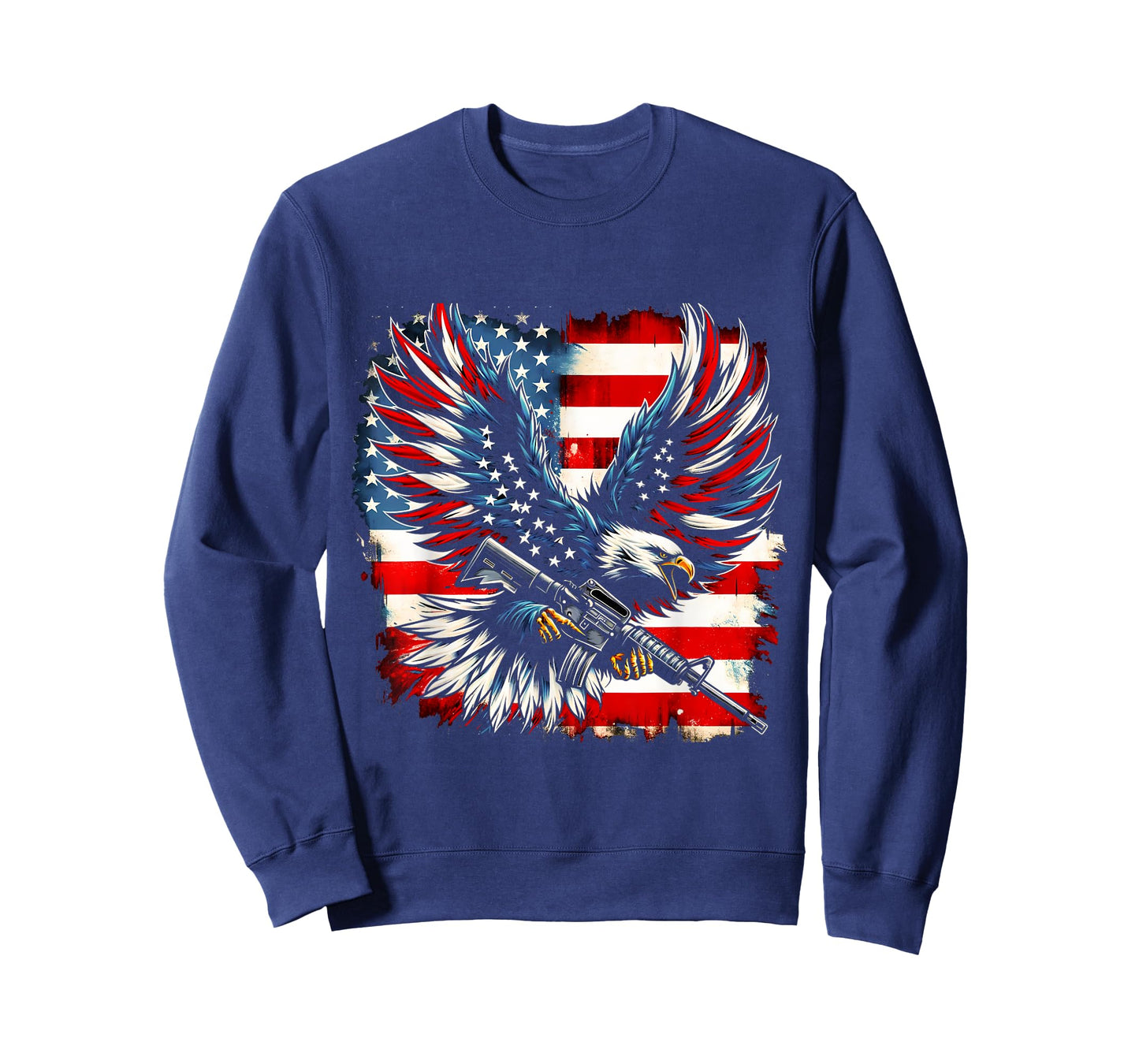 American Flag Eagle with Rifle T-Shirt