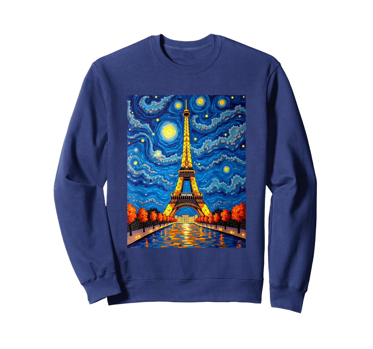 Paris Art Night Impressionist Style T-Shirt