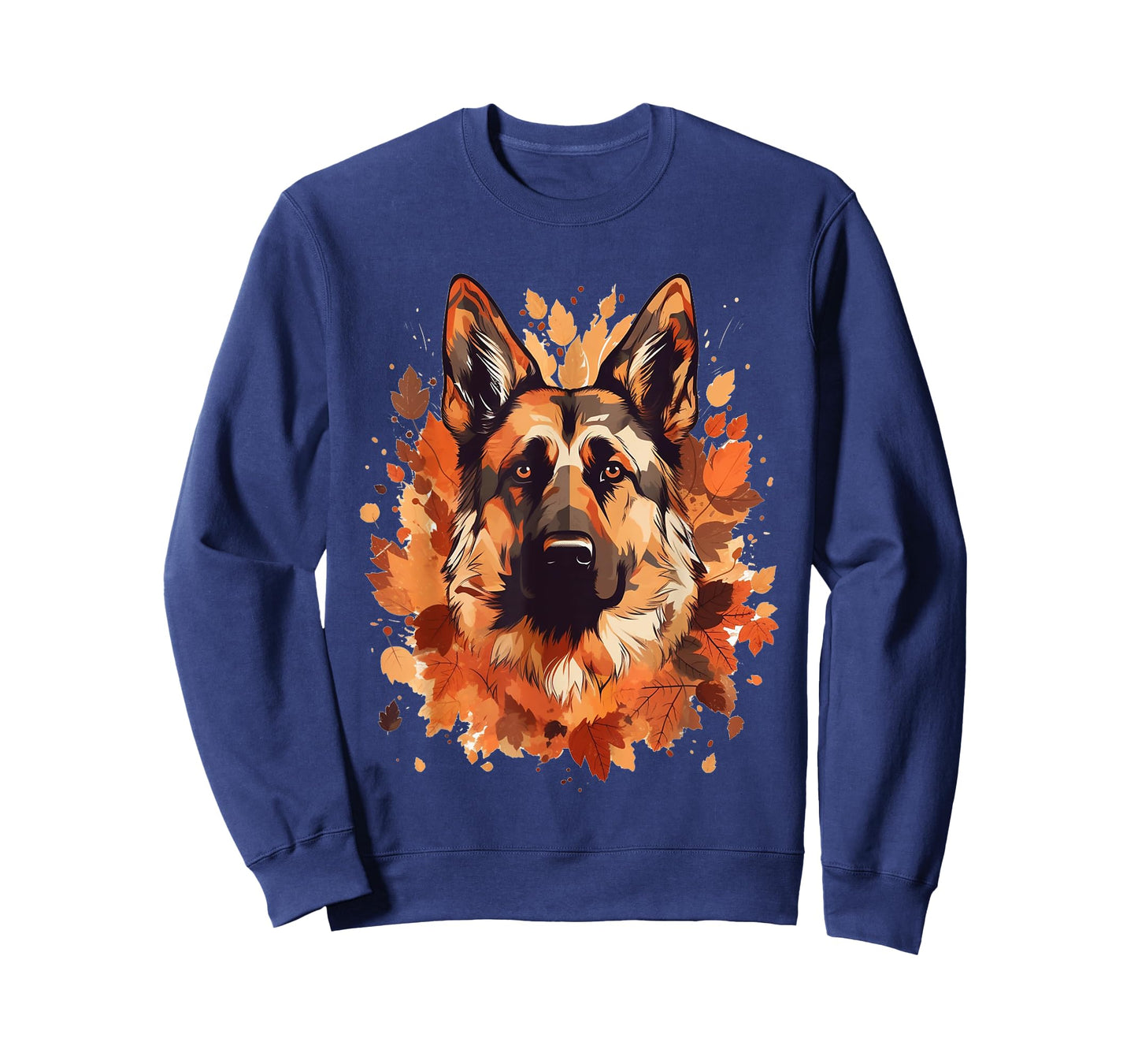German Shepherd Fall Leaves Thanksgiving Day Dog Lover Puppy T-Shirt