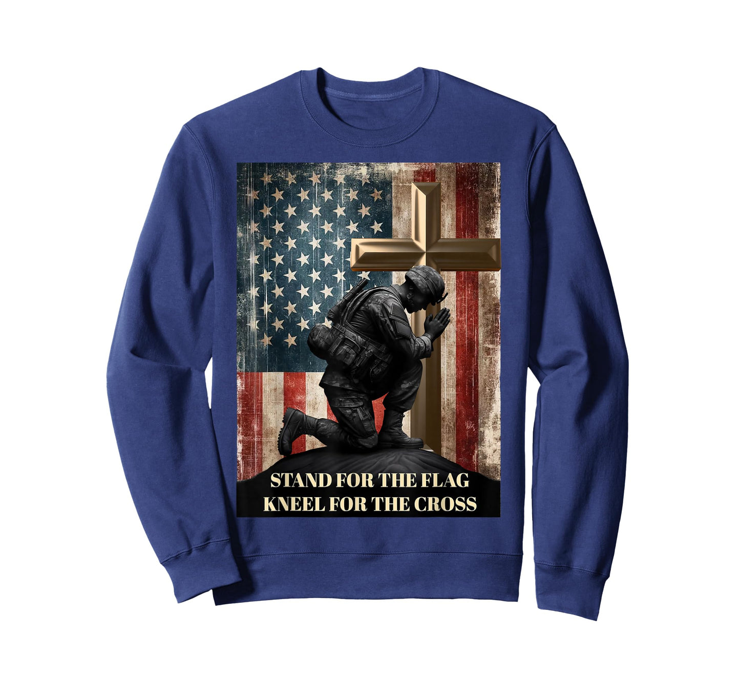 I Stand for The Flag and Kneel for The Cross US Flag USA T-Shirt