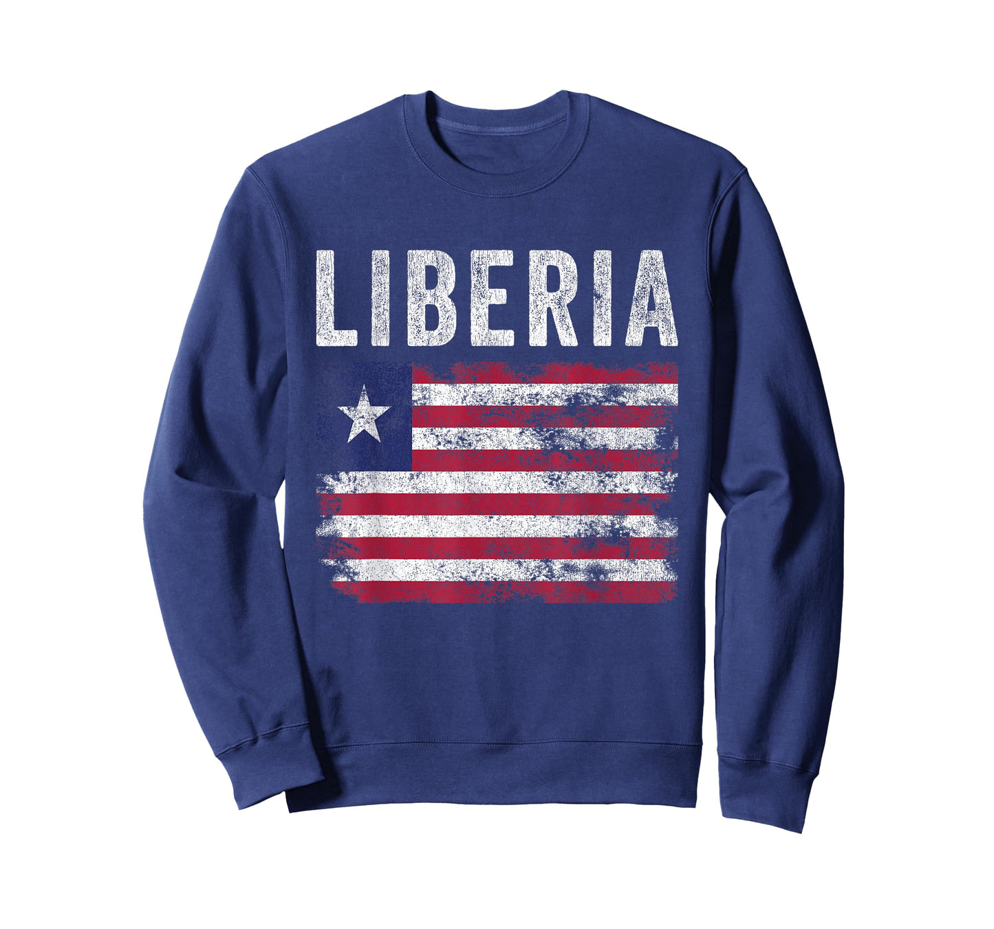Liberia Flag Distressed - Men Women Kids - Liberian Flag T-Shirt