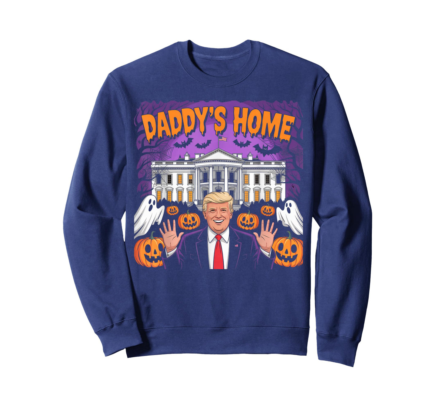 Funny Patriotic Halloween 2025 Daddy's Home White House USA T-Shirt