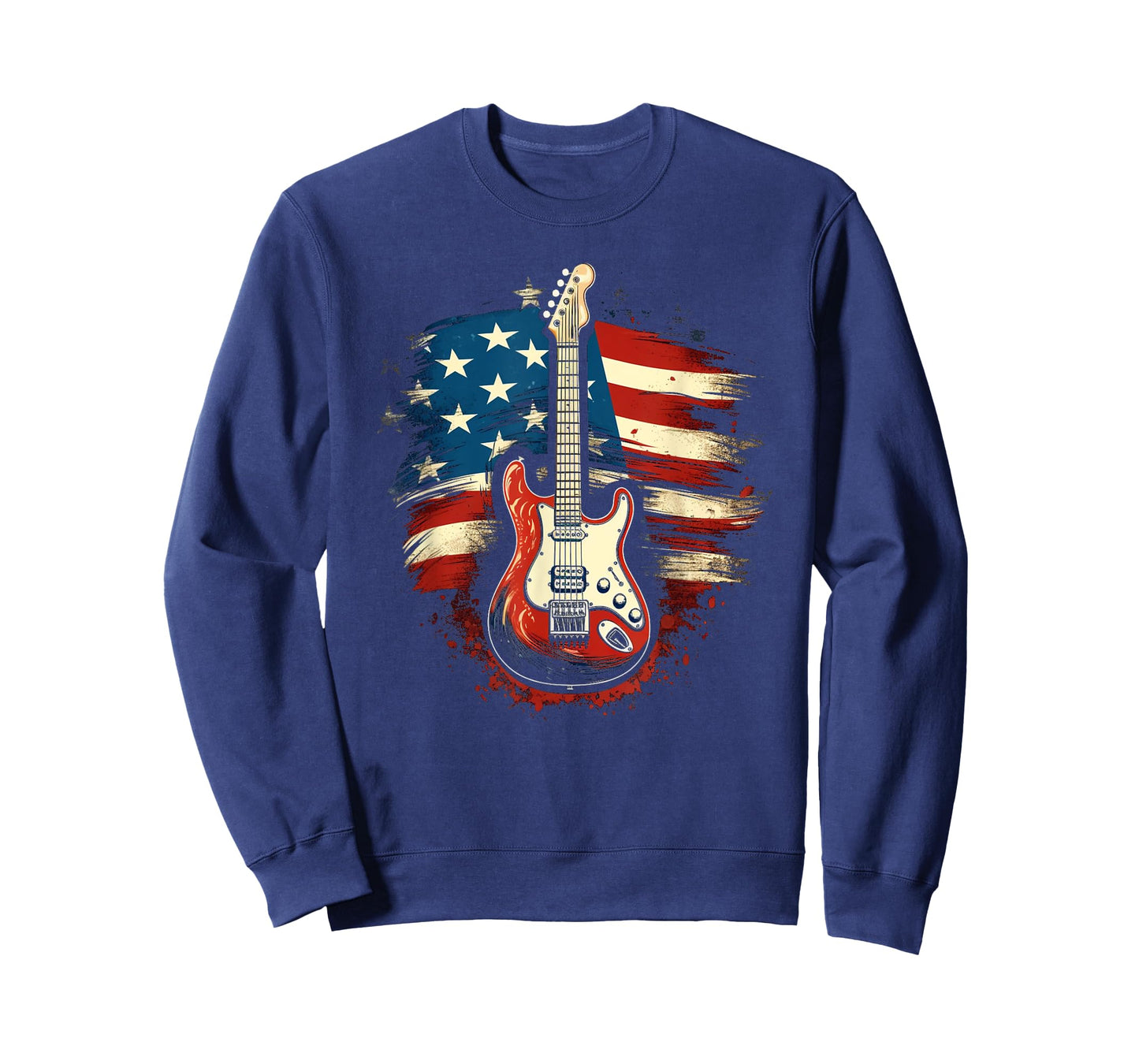 Guitar American Flag USA - Country Music 4th of July Gifts Women Kids Men T-Shirt