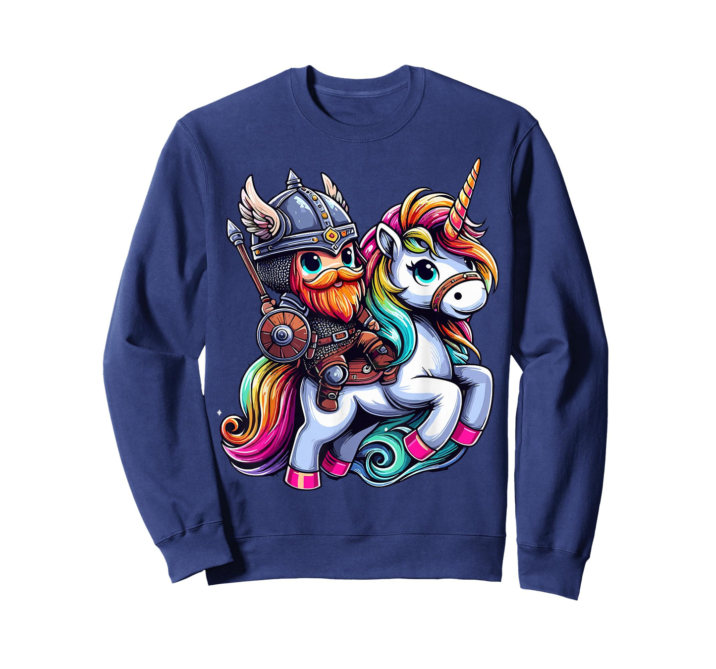 Viking Kawaii Riding Unicorn T-Shirt