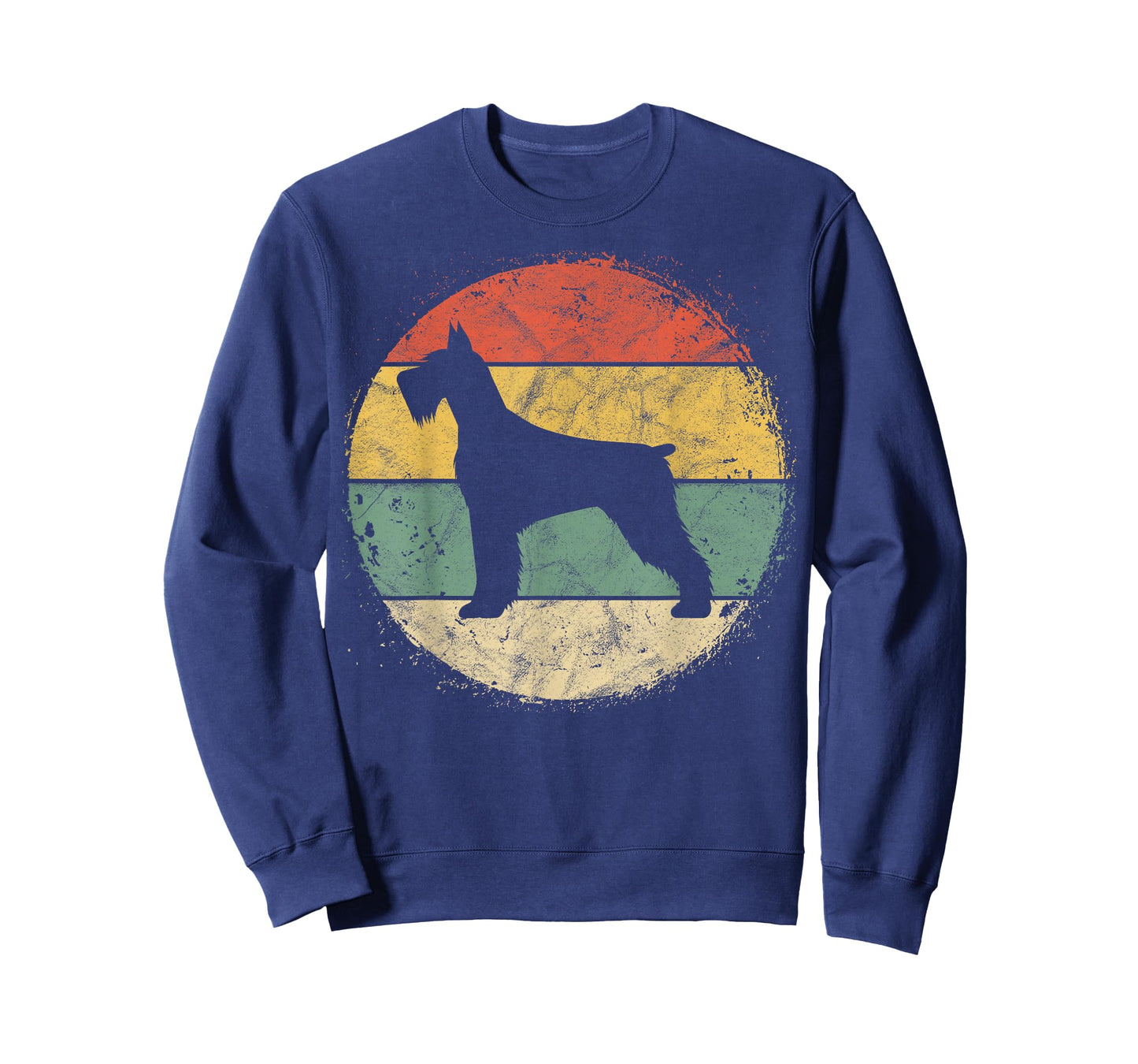 Circular Retro Schnauzer Owner Gift Standard Giant Dog Mom T-Shirt