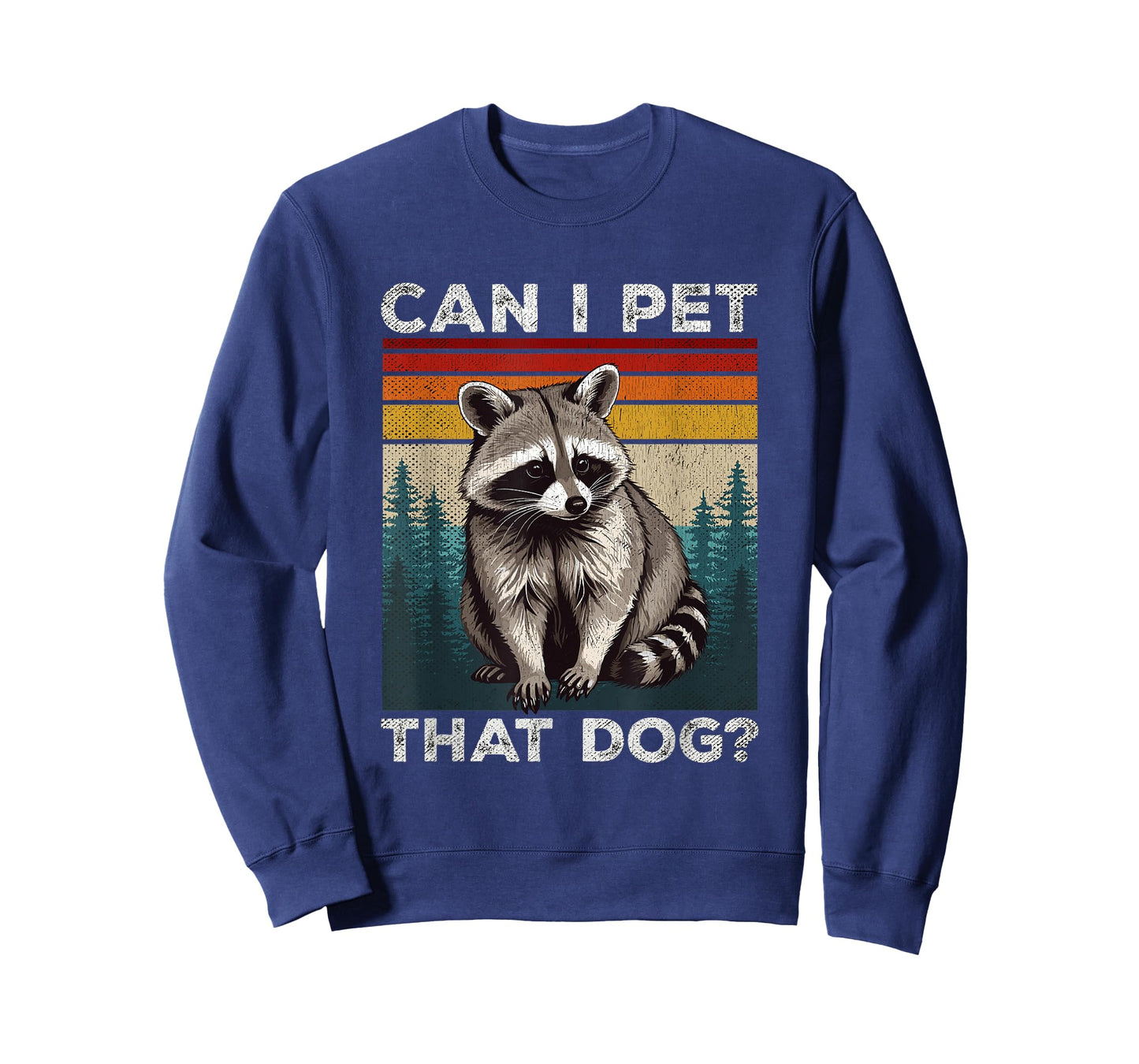 Can I Pet That Dog Meme Retro Animal Lover Funny Raccoon T-Shirt