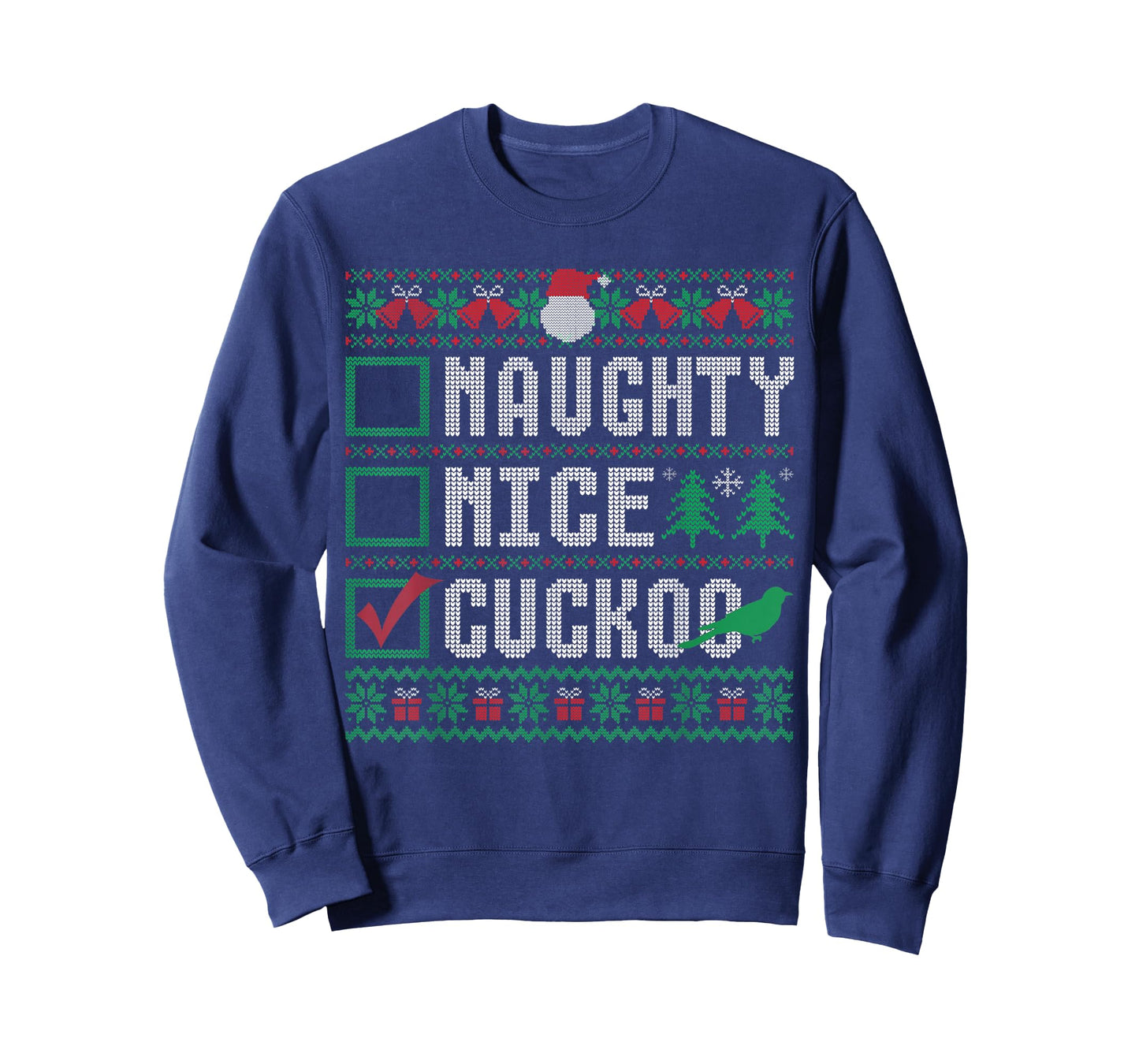 Naughty Nice Cuckoo Birds Animal Lovers Christmas List T-Shirt