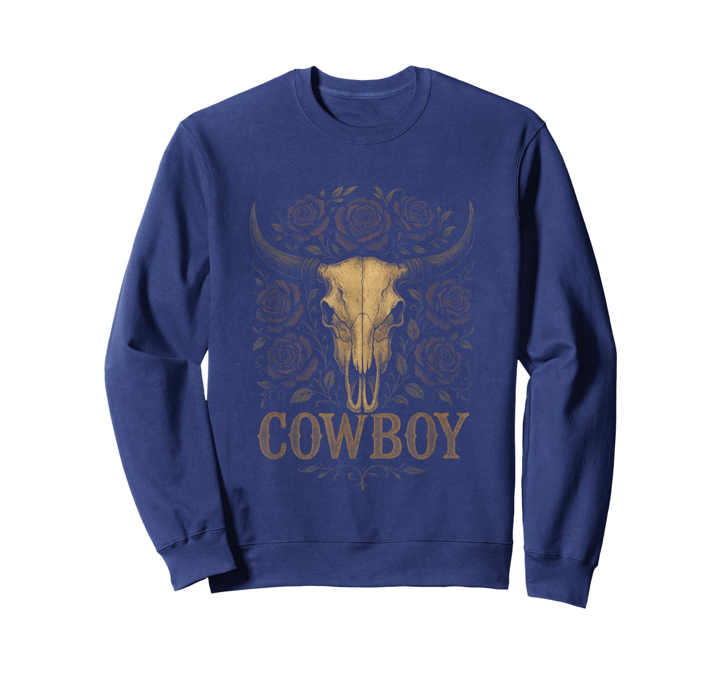 Cowboy - Skull Rodeo Western Vintage T-Shirt