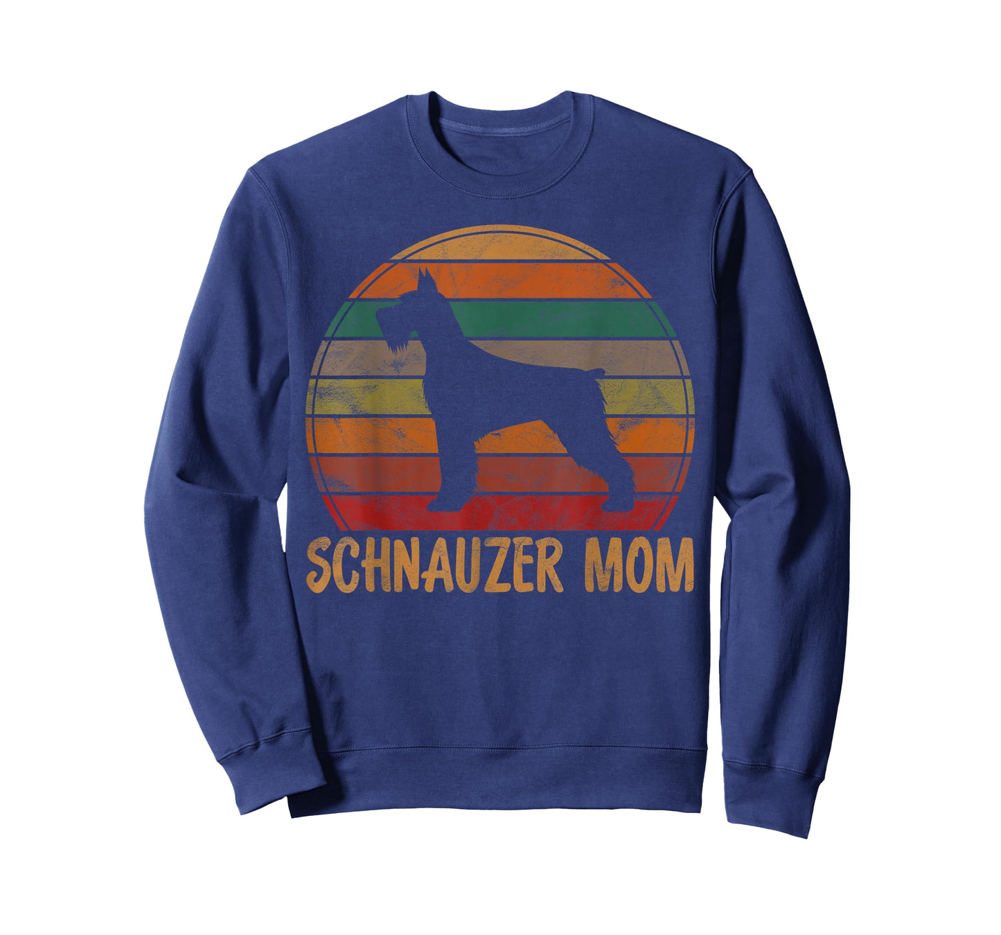 Retro Schnauzer Mom Gift Standard Giant Dog Mother Pet Mama T-Shirt