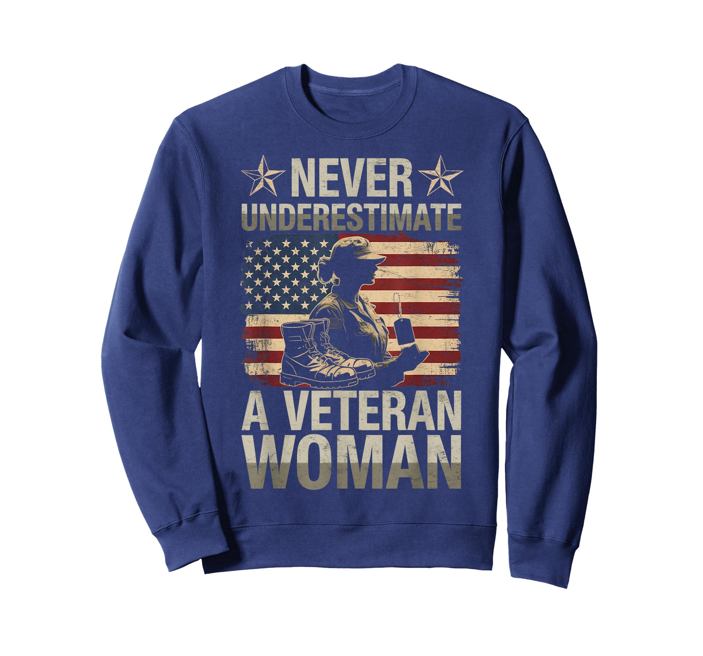 Veteran Woman USA American Patriotic US Veteran T-Shirt