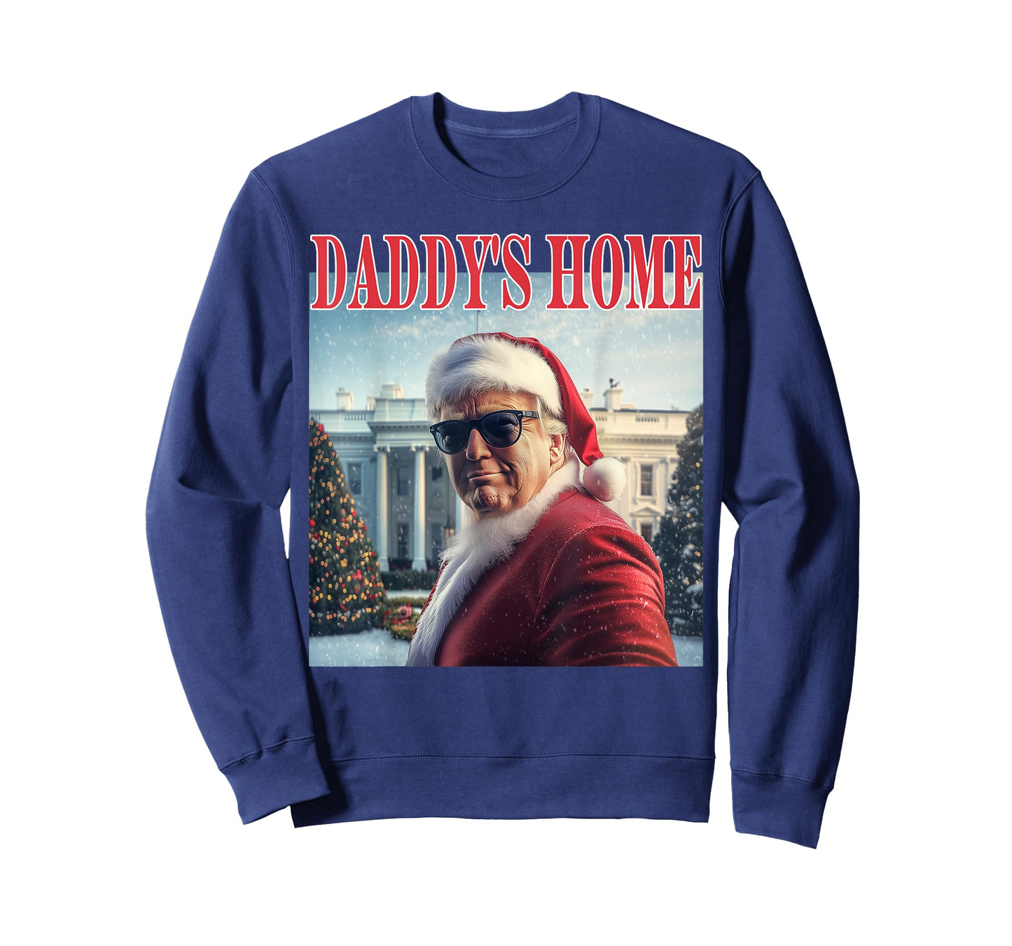 Daddy's Home Trump 2024 Won Santa Claus Christmas T-Shirt