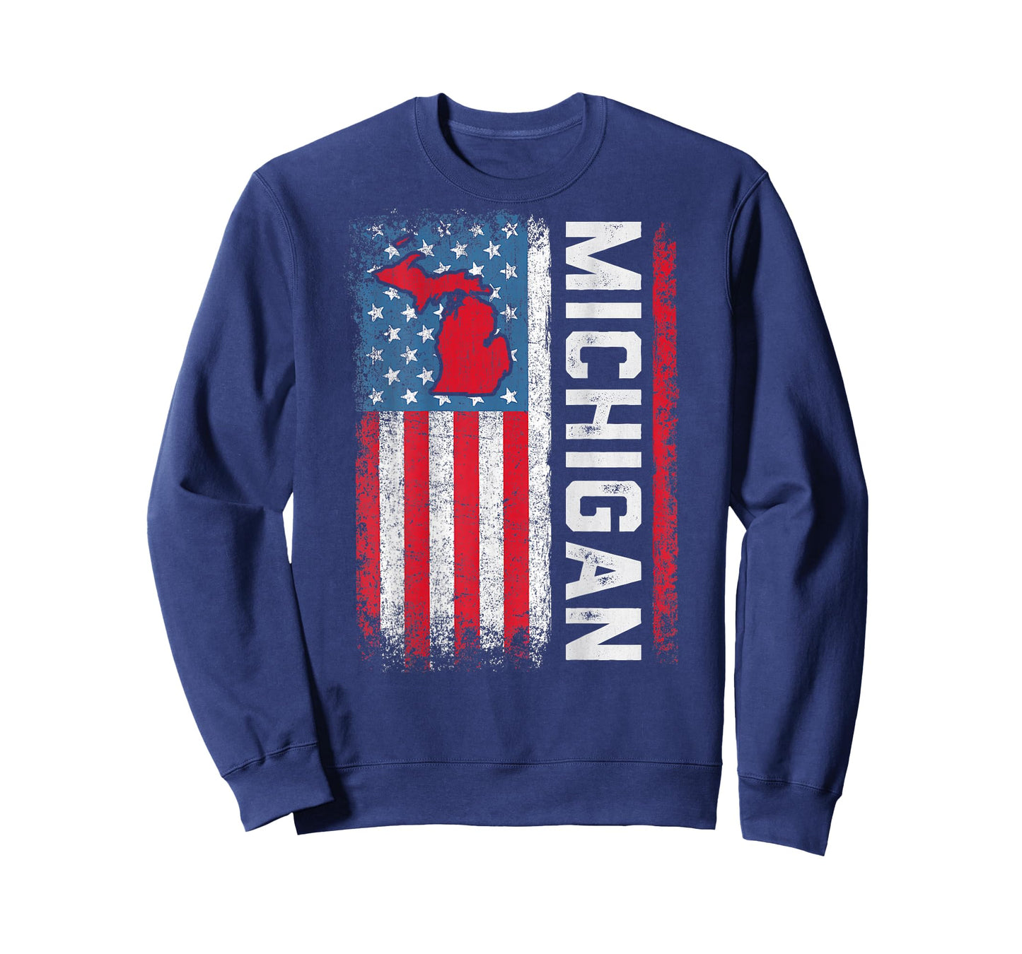 Vintage Michigan State USA Flag Shirt Michigan (On Back) T-Shirt