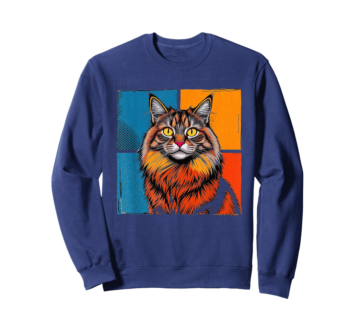 Norwegian Forest Cat Pop Art Funny for Cat Owners and Lovers T-Shirt