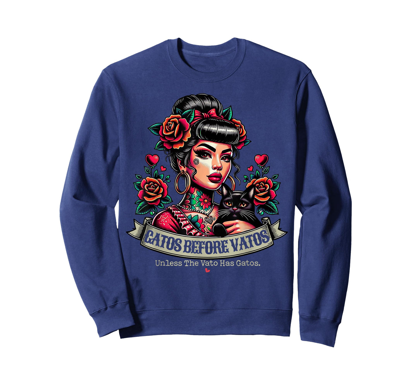 Gatos Before Vatos Unless The Vato Has Gatos Chingona Tattoo T-Shirt