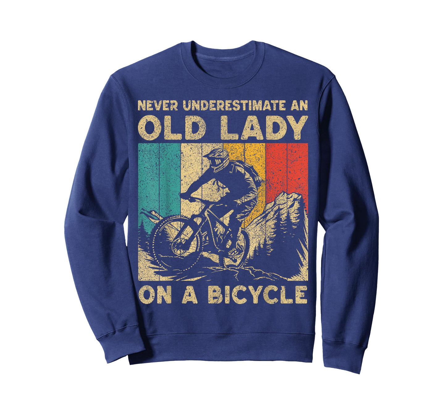 Never Underestimate An Old Lady Bicycle Riding Cyclist Women T-Shirt