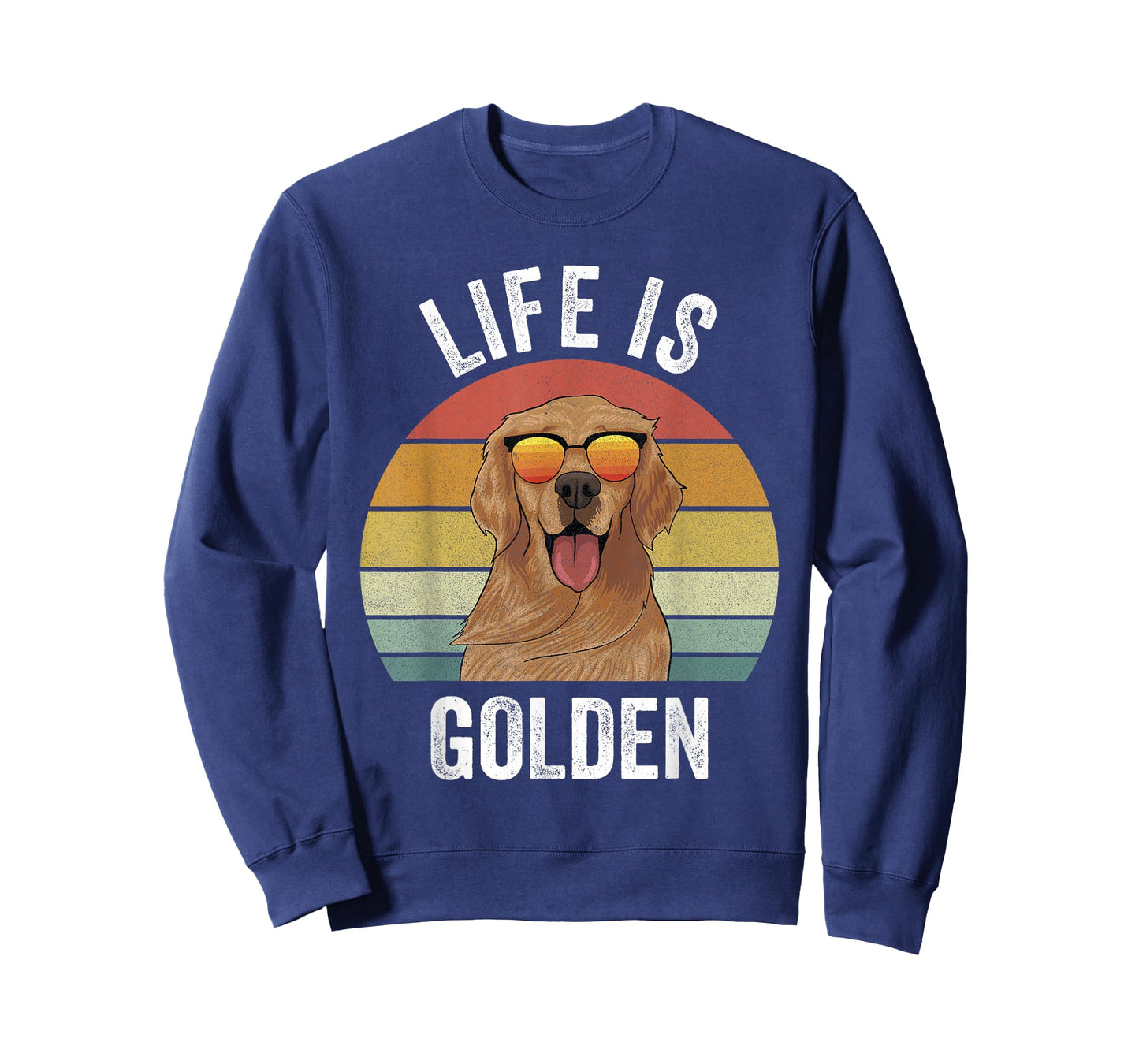Retro Golden Retriever Funny Dog T-Shirt Small