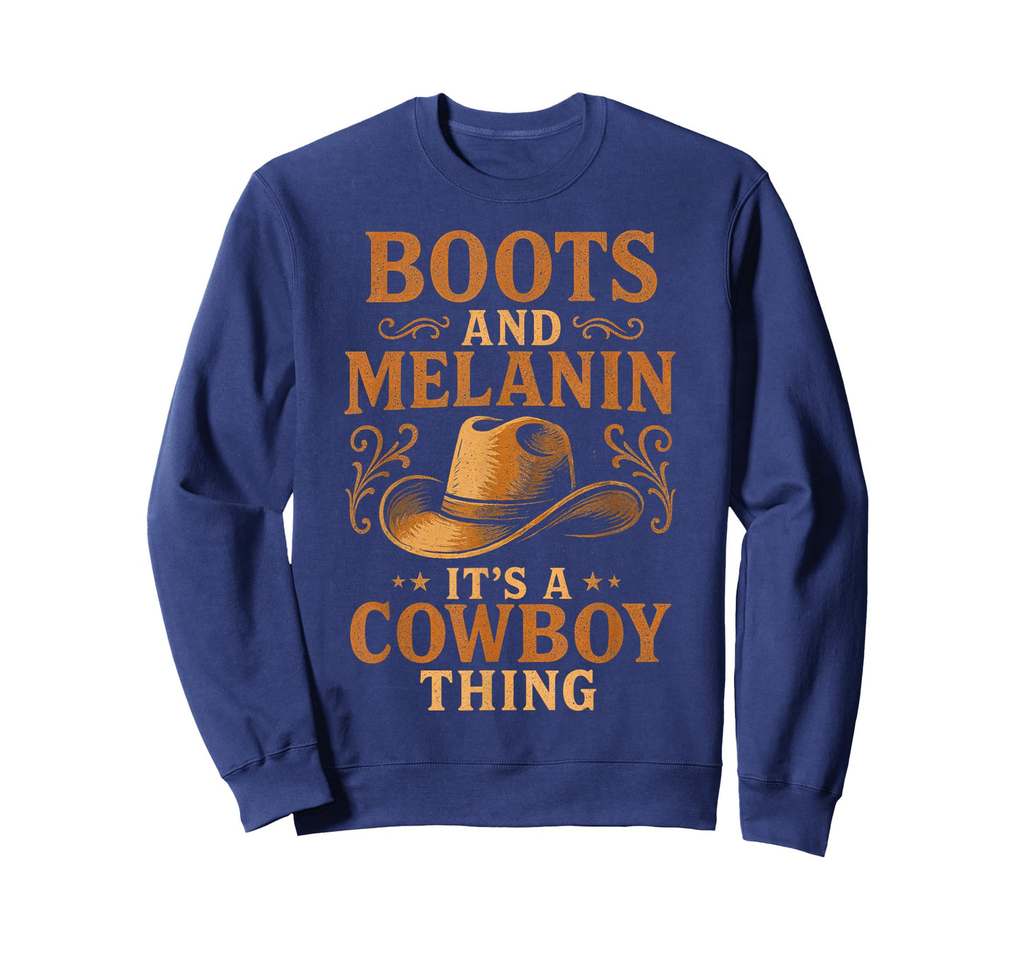 Western Country Texas Rodeo Black Cowboy Boots and Melanin T-Shirt