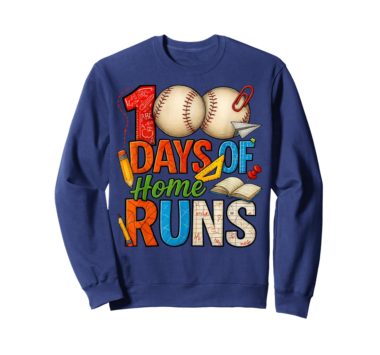 100 Days of Home Runs Baseball Shirt School Celebration T-Shirt
