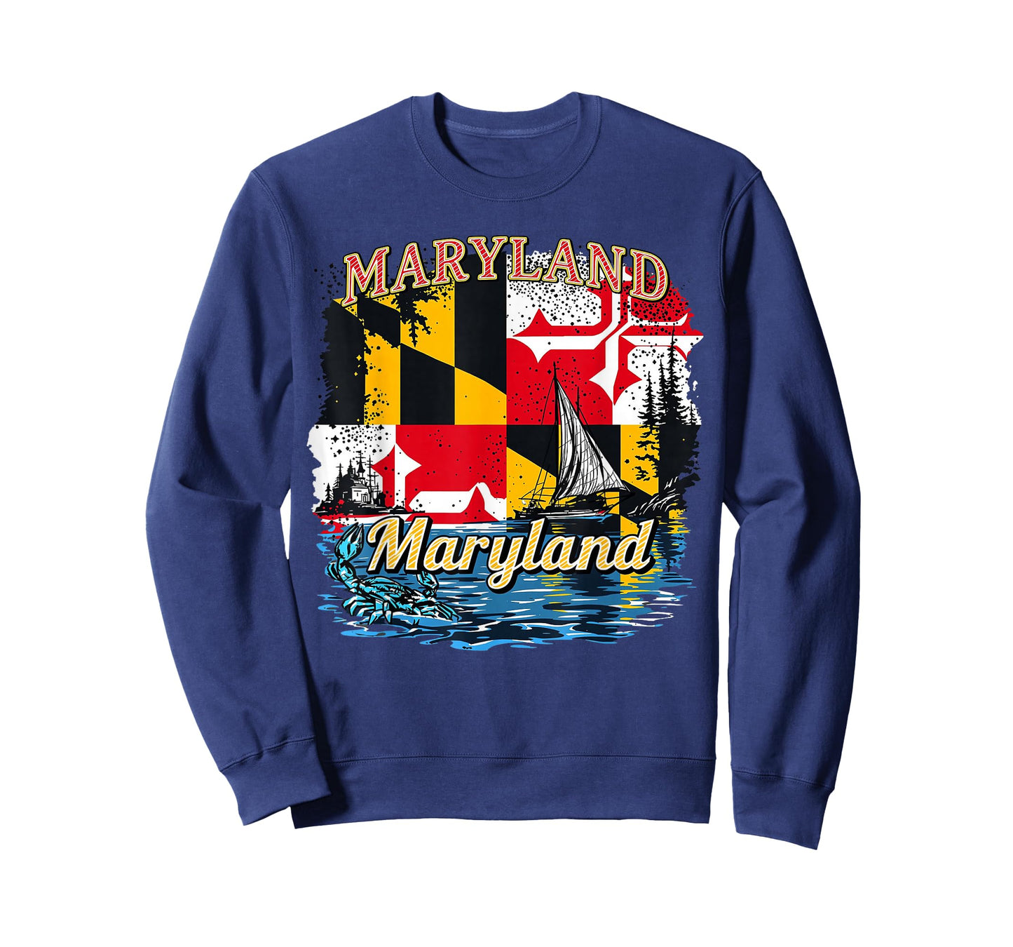 Vintage Maryland MD State Flag Retro T-Shirt
