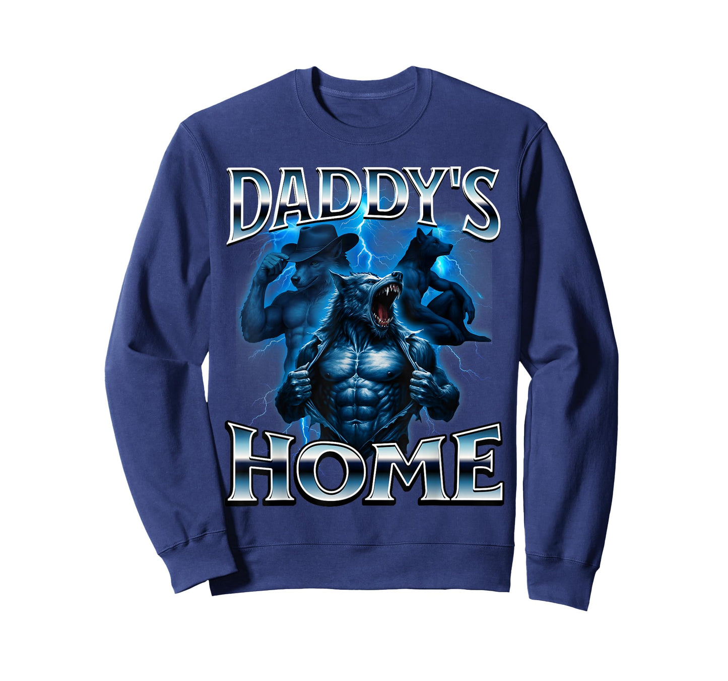 Daddys Home Alpha Male Wolf Meme Funny T-Shirt