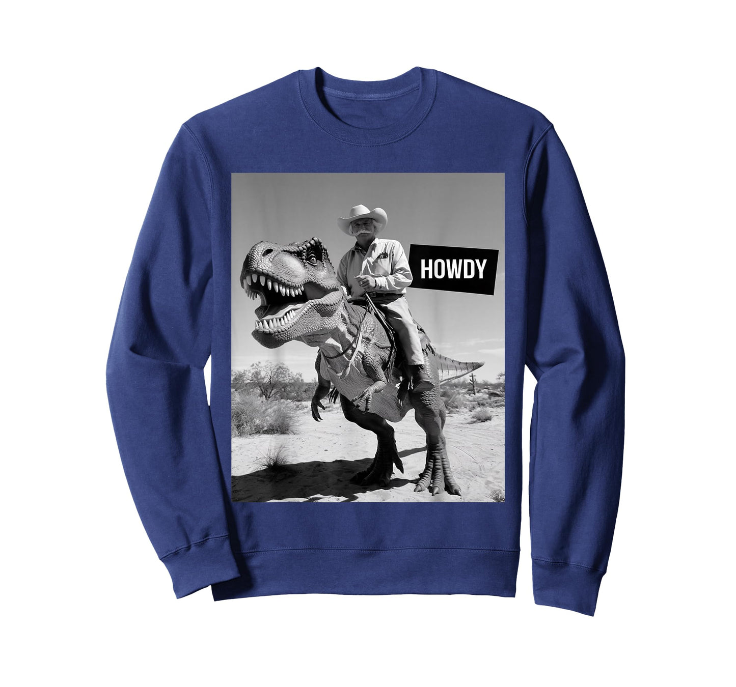 Funny Country Cowboy Riding Dinosaur Howdy T-Shirt