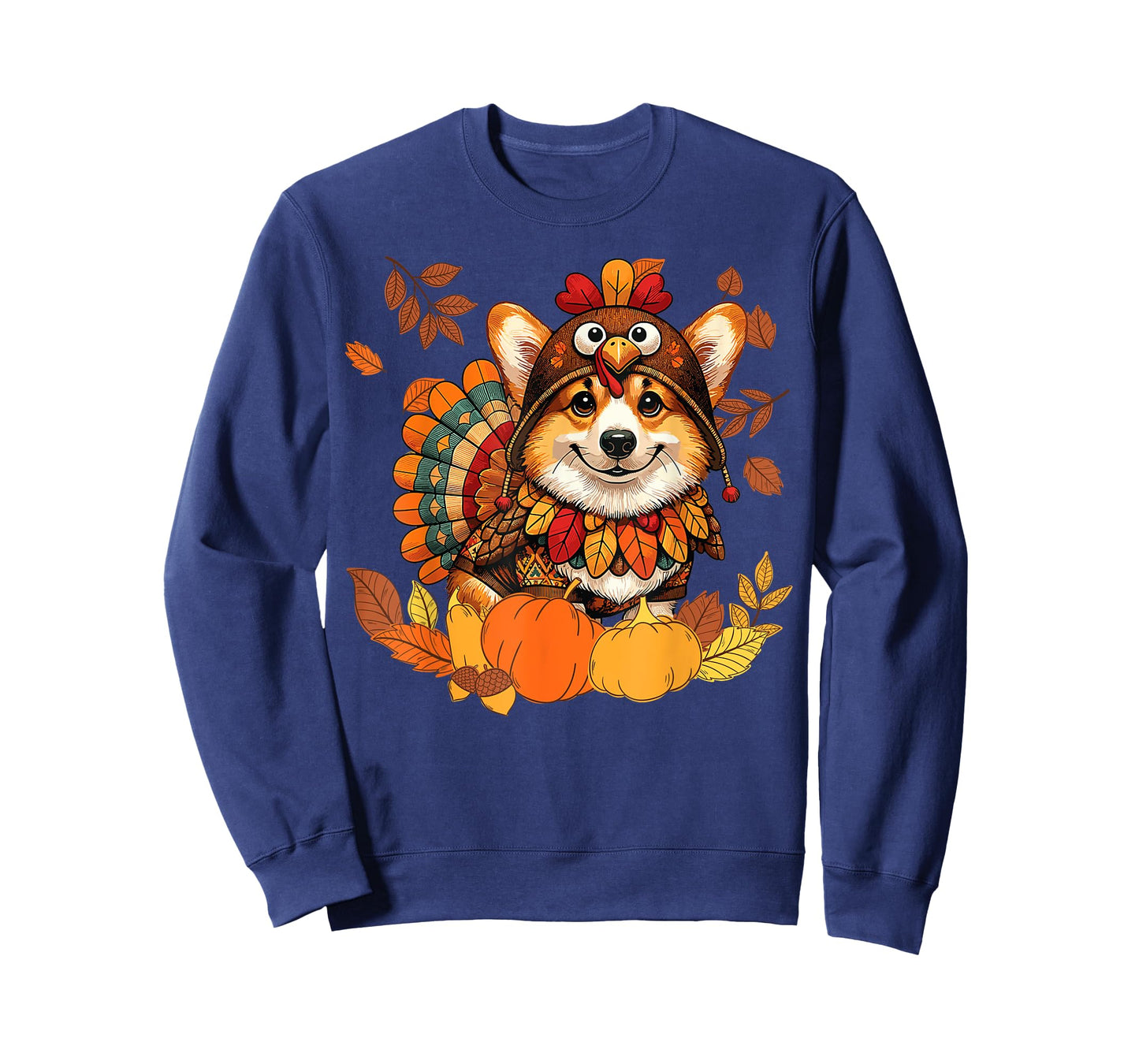 Corgi Dog Turkey Thanksgiving Costume Women Men Kids Toddler T-Shirt