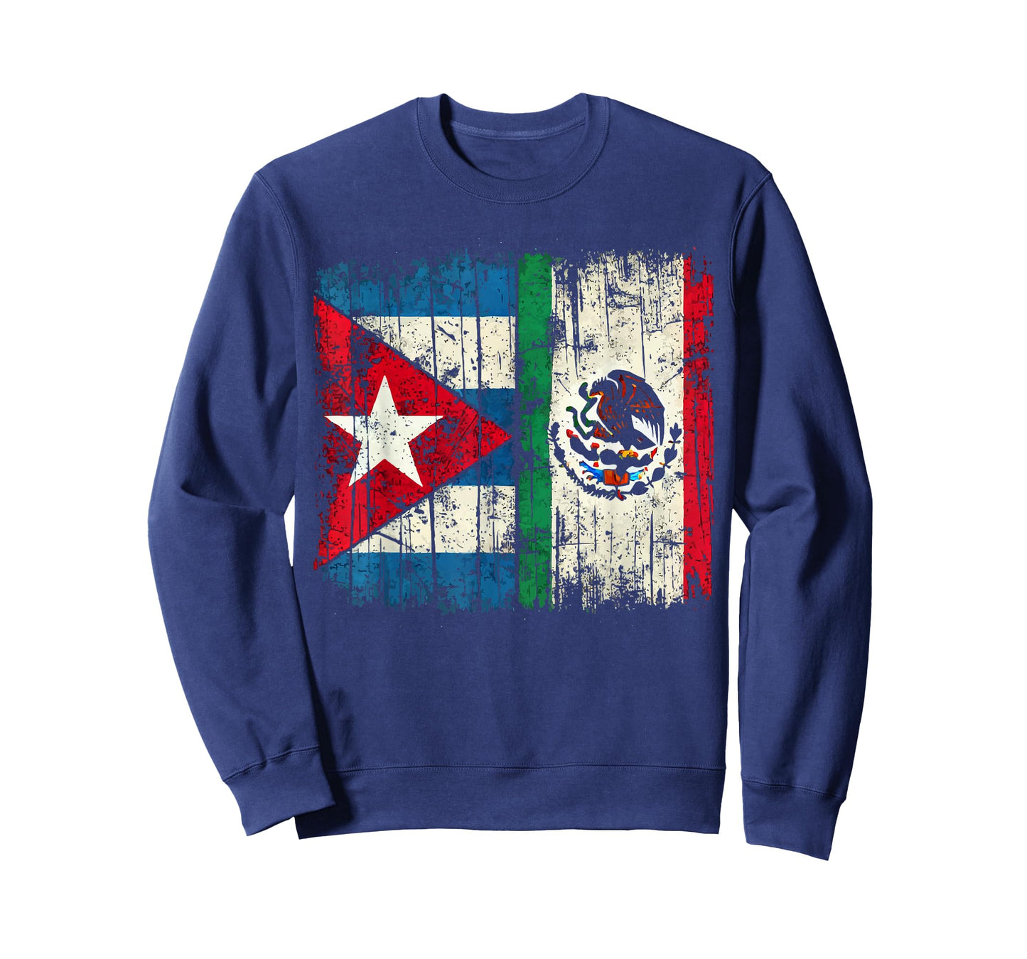 Half Cuban Half Mexican Country Mexico Flag Cuba T-Shirt