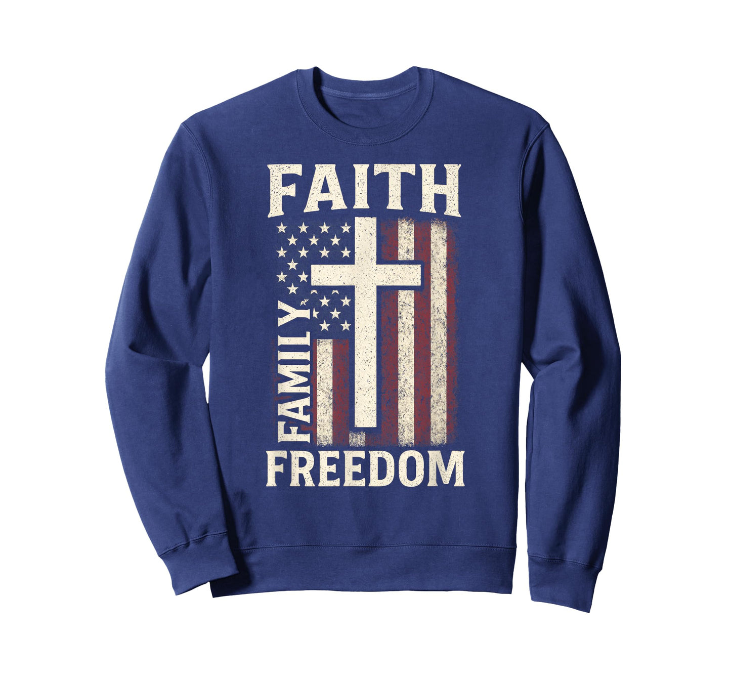 Faith Family Freedom - American Christian Patriotic T-Shirt