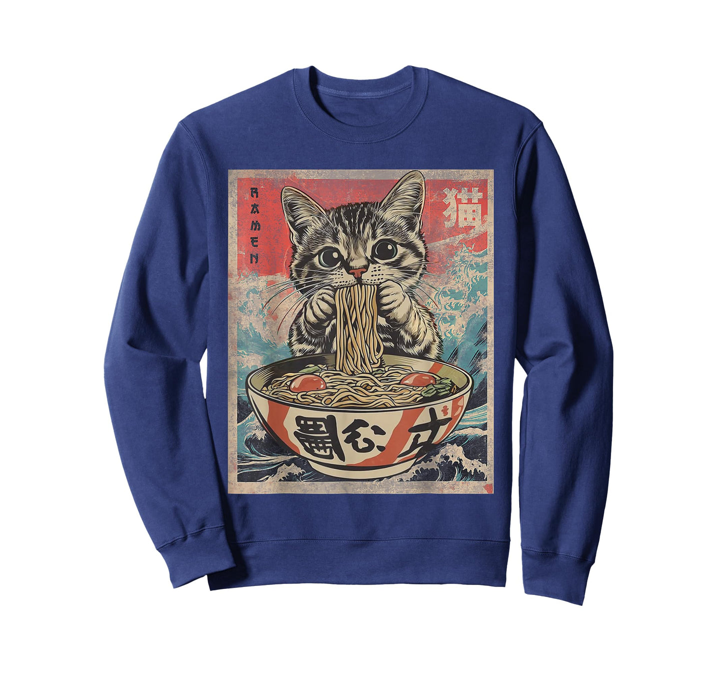 Funny Cat Ramen Noodles Kawaii Anime Manga Japanese Food T-Shirt