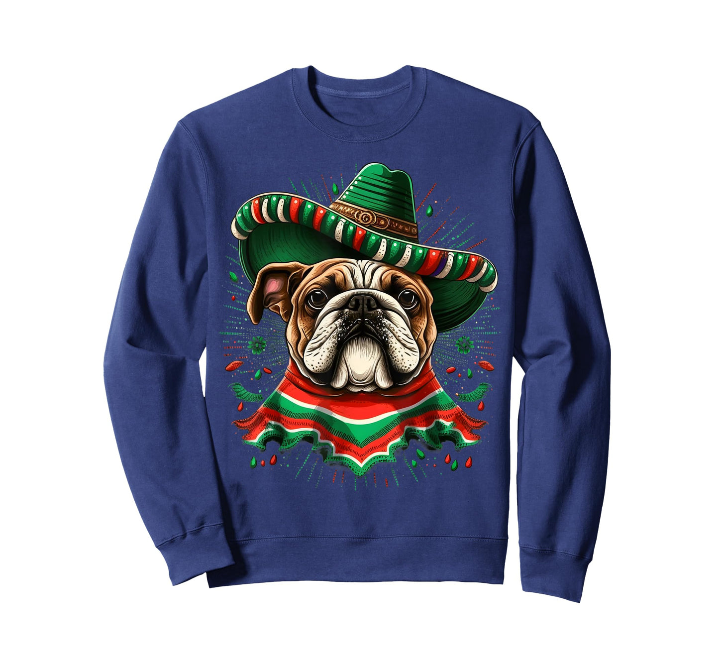 Mexico Cinco de Mayo Sombrero Mexican Bulldog T-Shirt for Men Women Kids