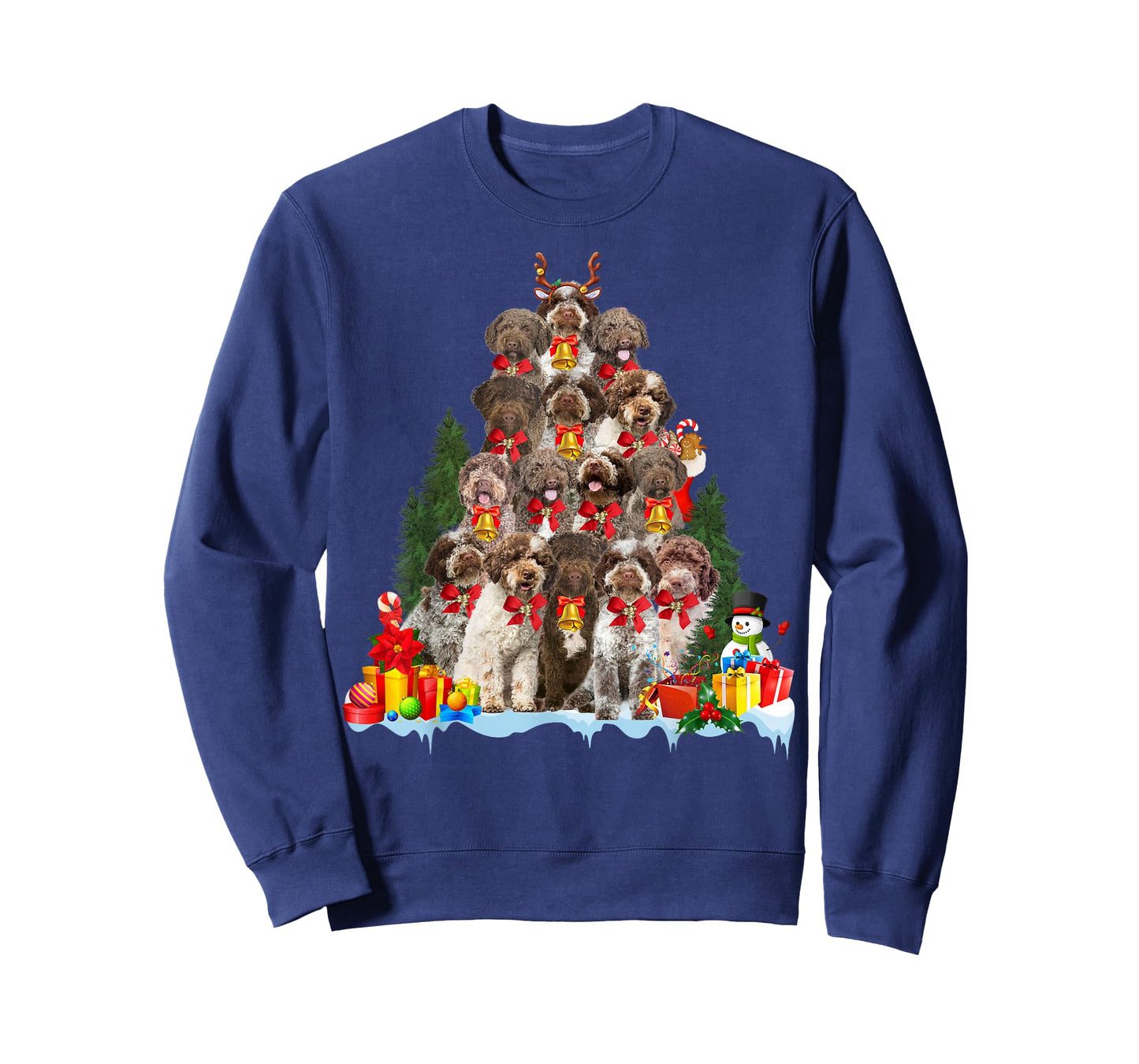 Christmas Pajama Lagotto Romagnolo Xmas Tree Gifts Dog Lover T-Shirt for Men Women Kids