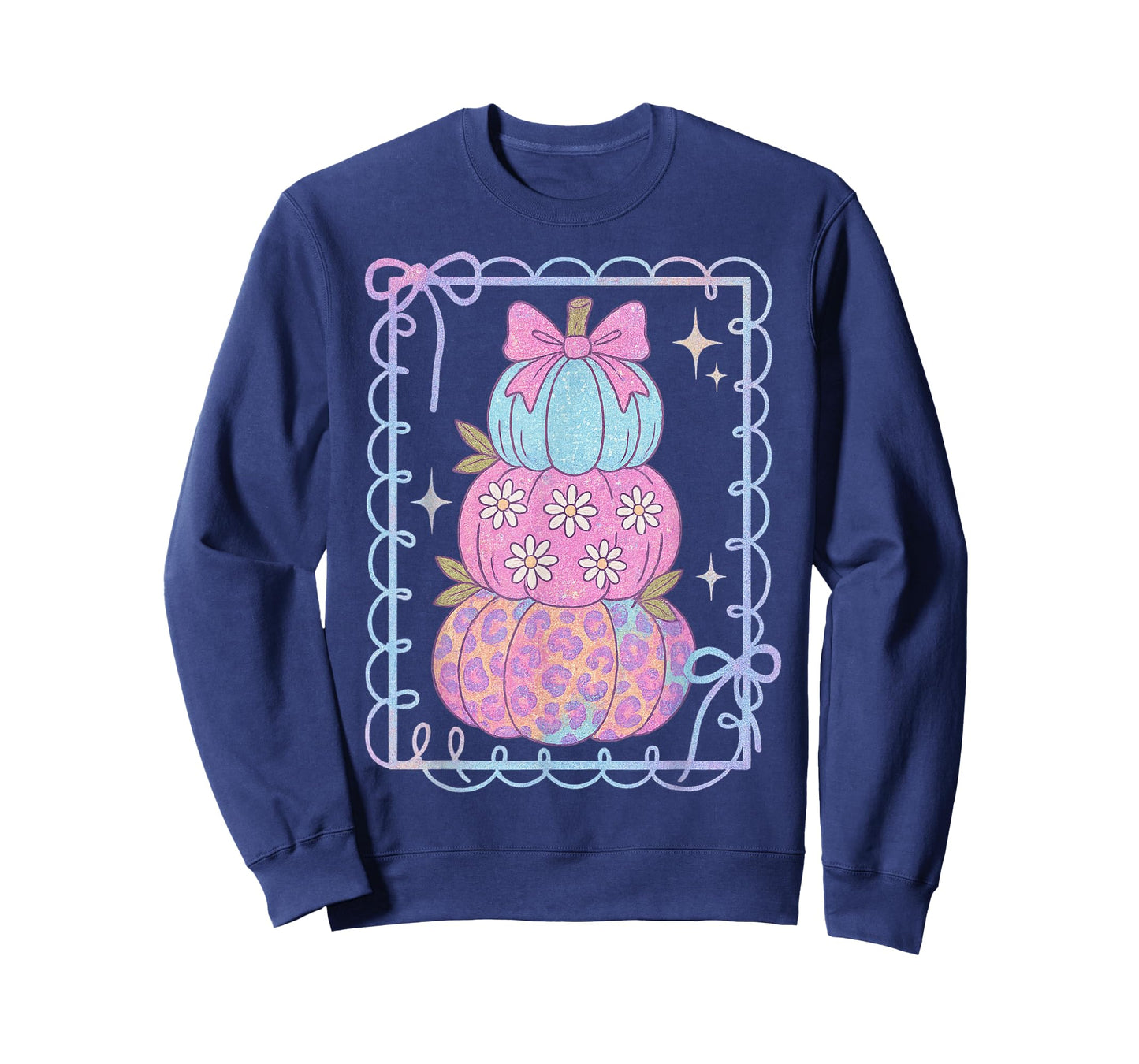 Preppy Pumpkin Thanksgiving Vintage Boho Floral Fall Vibes T-Shirt