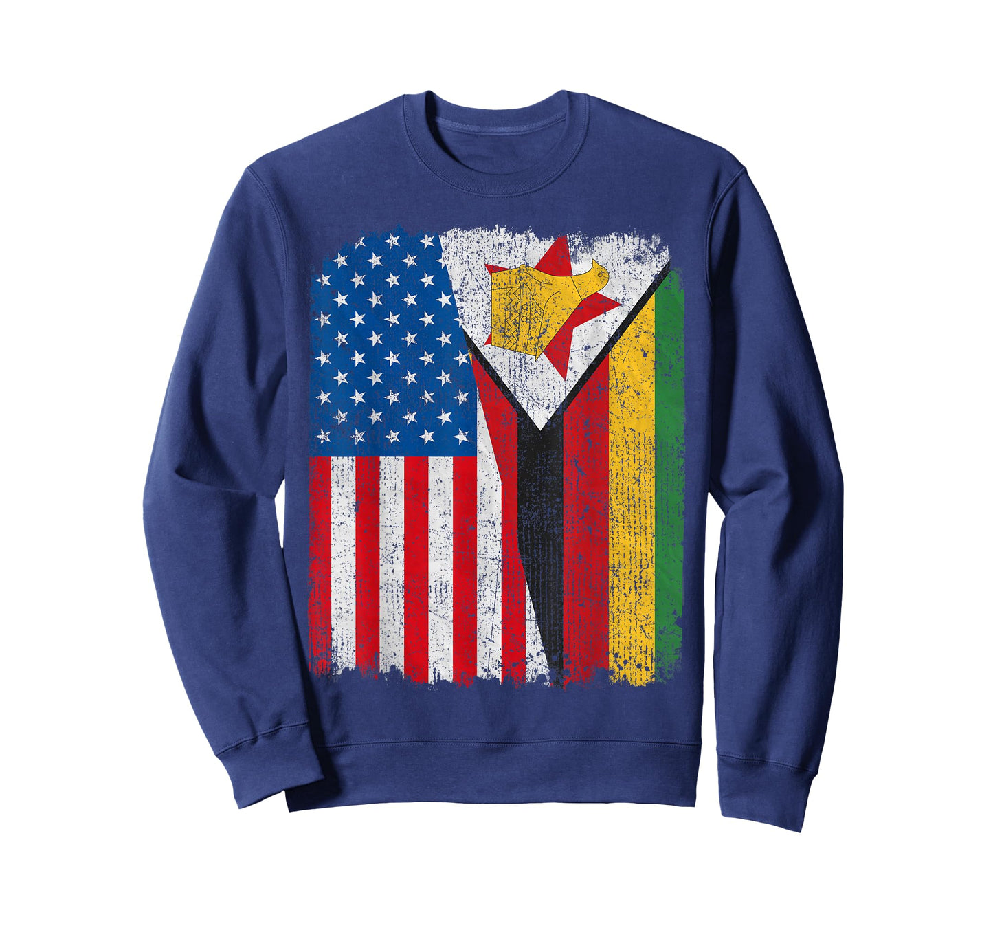 Zimbabwean American Flag Half USA Zimbabwe Root Proud T-Shirt