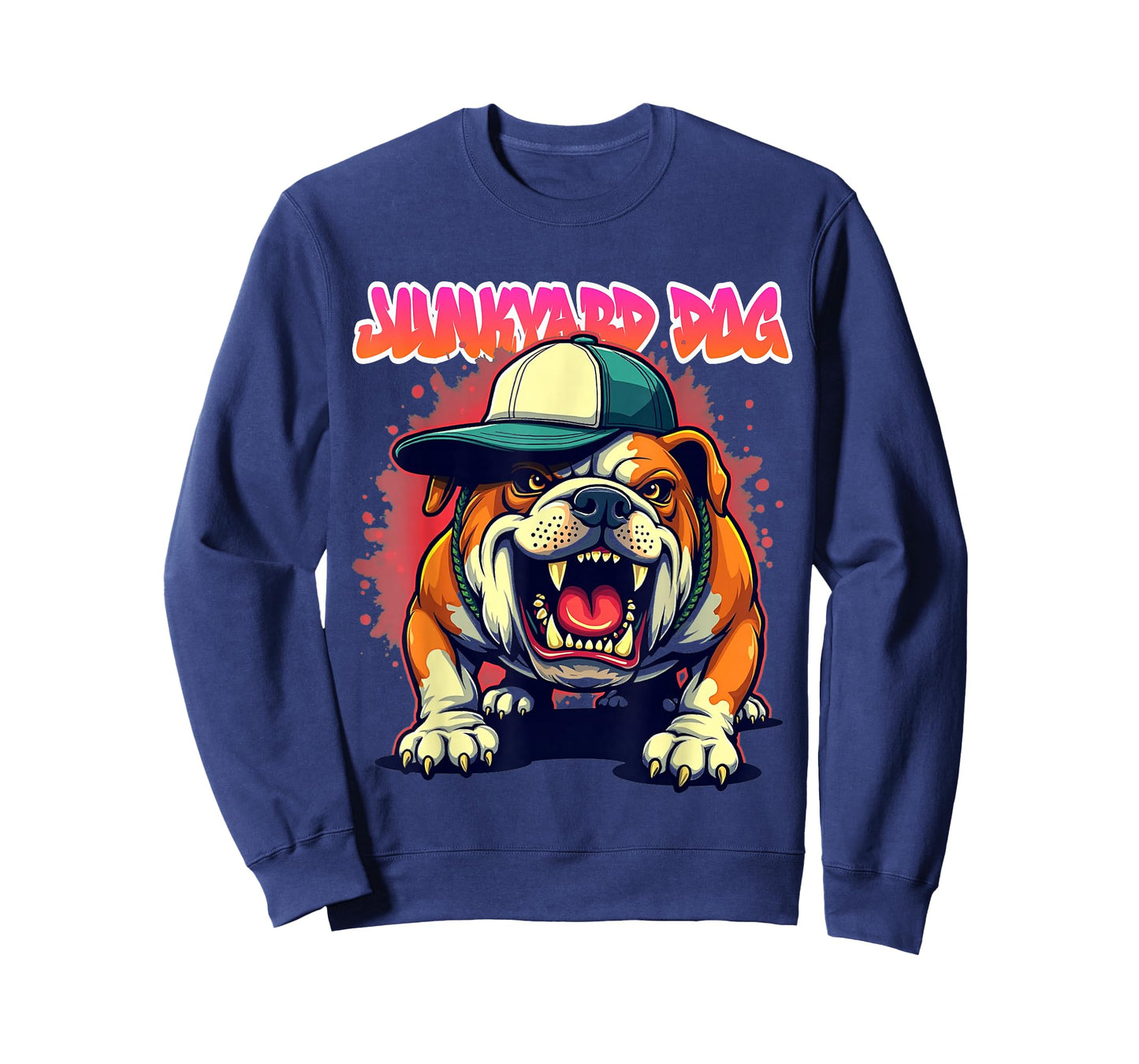 Junkyard Dog Bulldog Hip Hop Urban Streetwear Graffiti T-Shirt