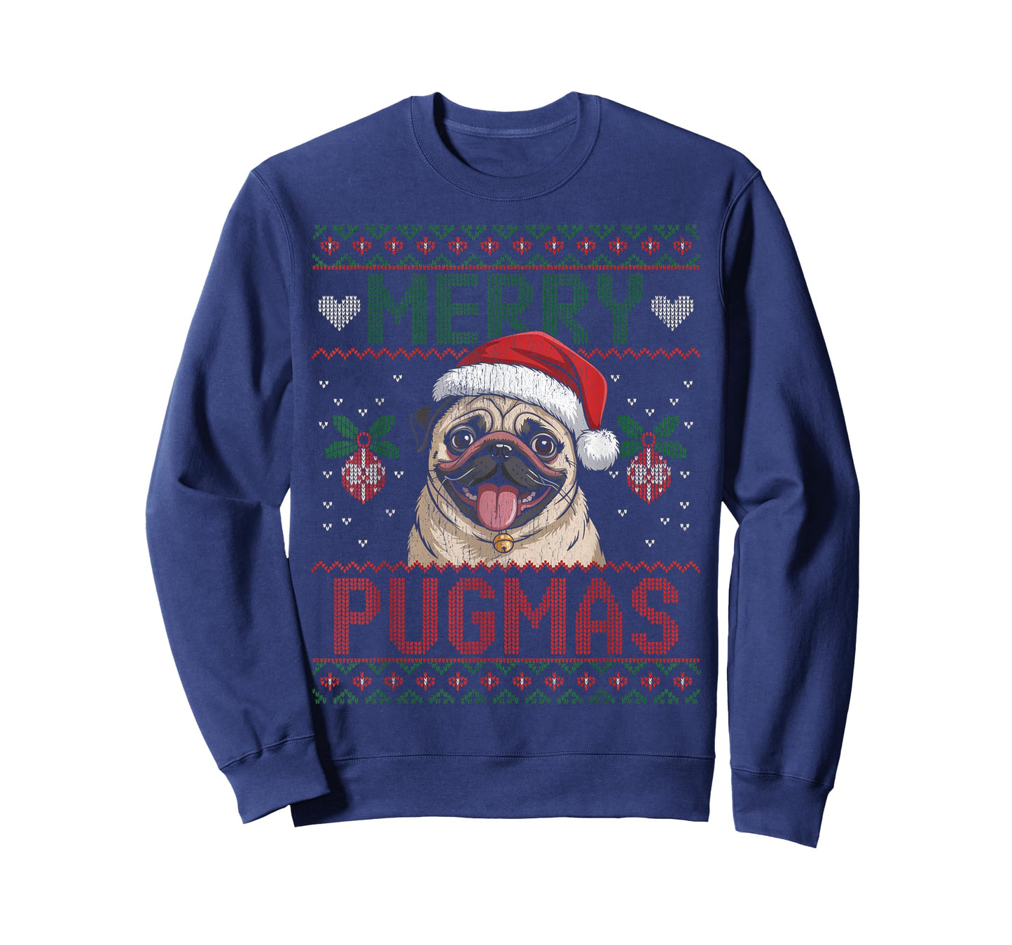 Merry Pugmas Dog Pug Ugly Christmas Sweater T-Shirt