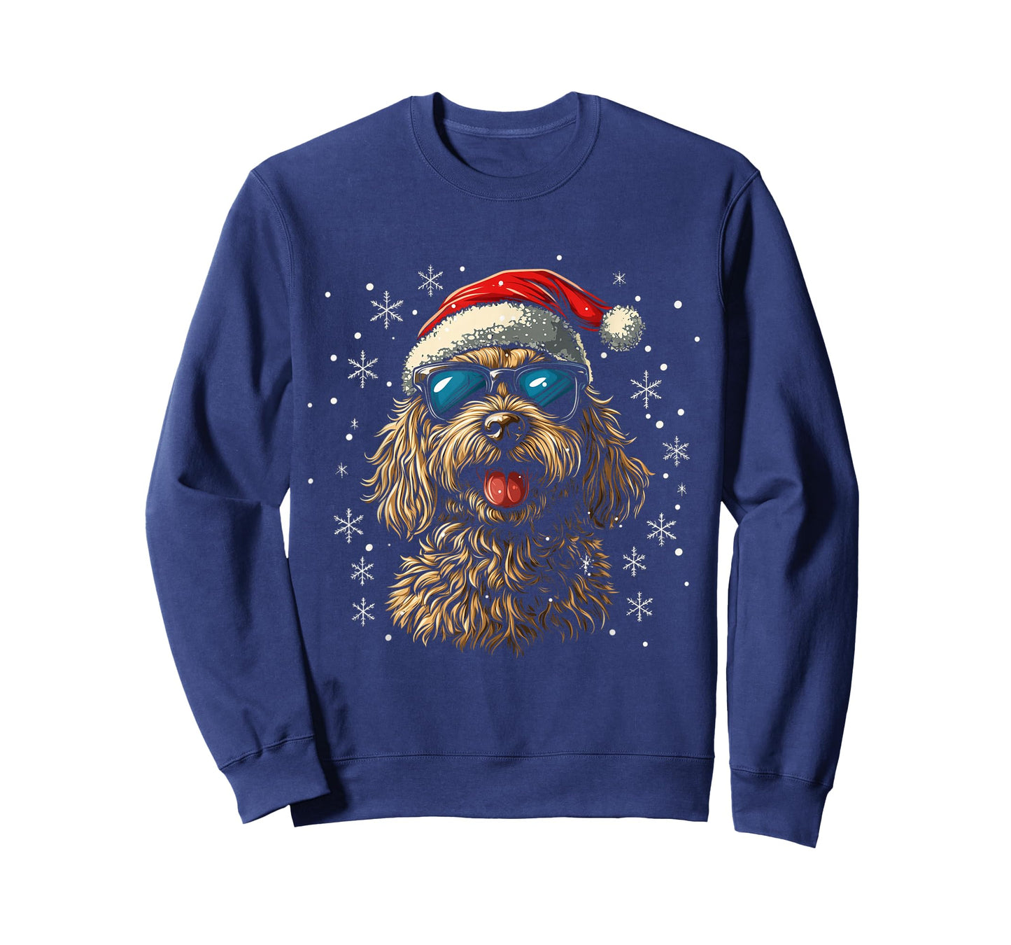 Goldendoodle Labradoodle Dog Santa Hat Funny Christmas T-Shirt