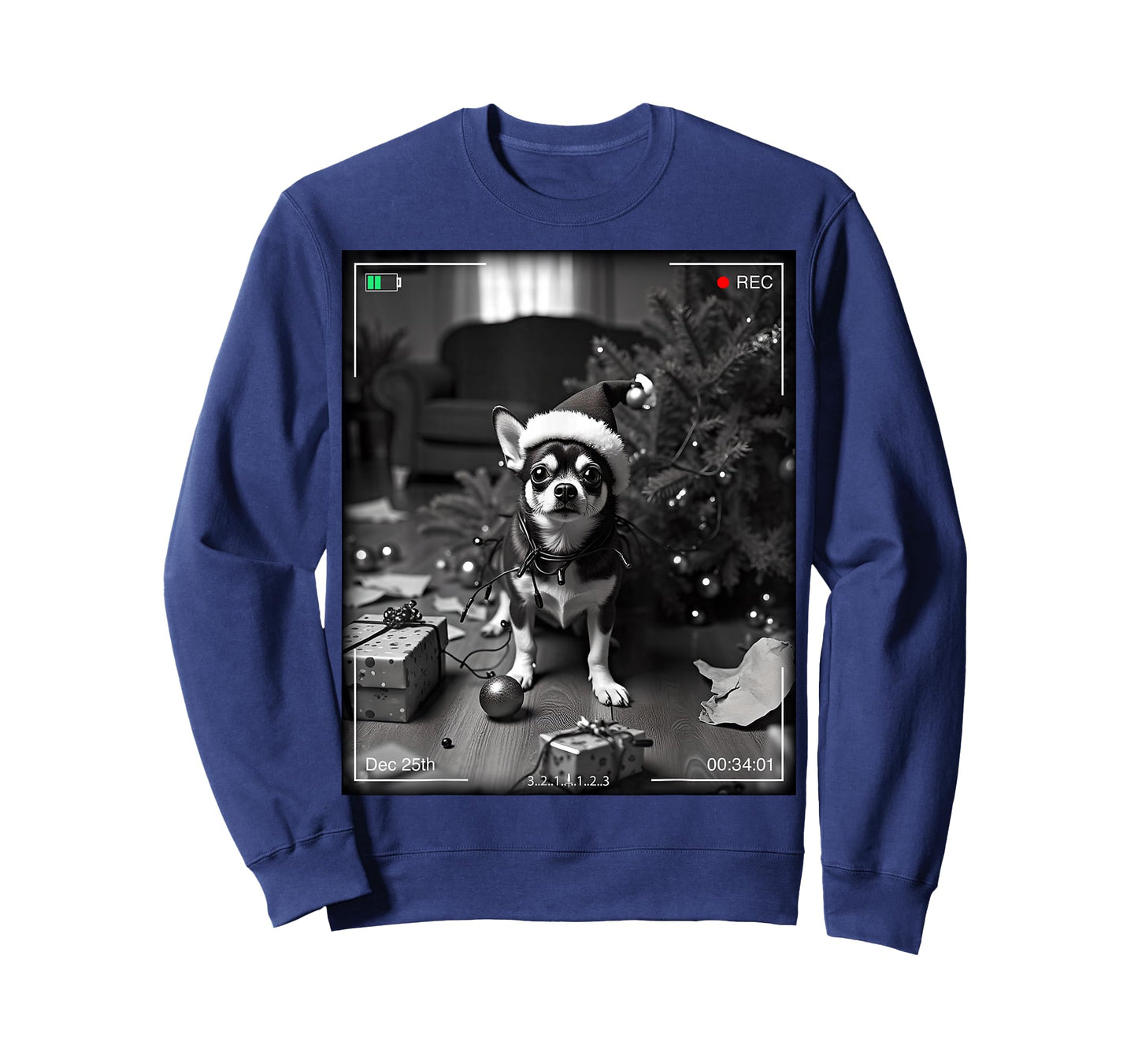 Christmas Chihuahua Caught On Camera T-Shirt