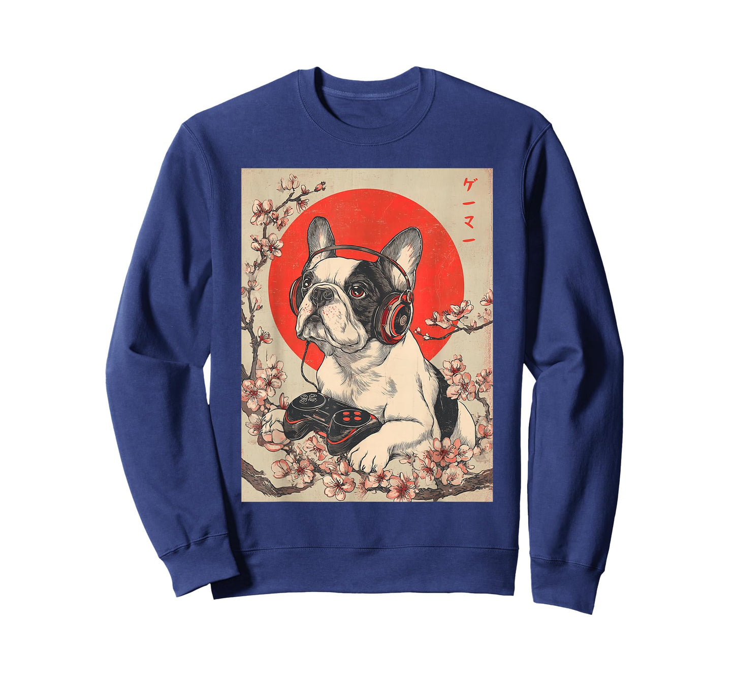 Gamer French Bulldog Video Game Japanese Ukiyo-e Art Gaming T-Shirt