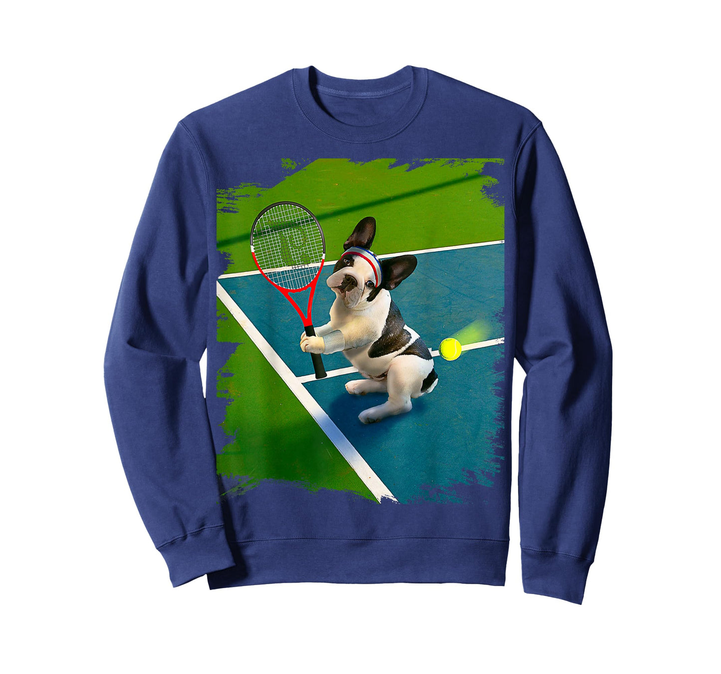 French Bulldog Dog Playing Tennis T-Shirt