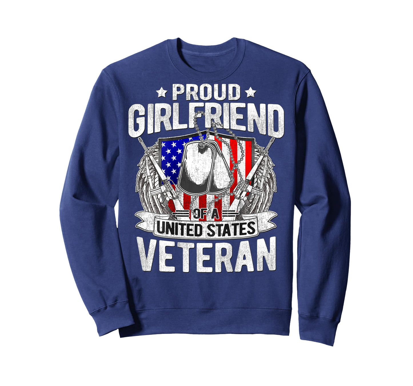 Proud Girlfriend Of A United States Veteran - Military Lover T-Shirt