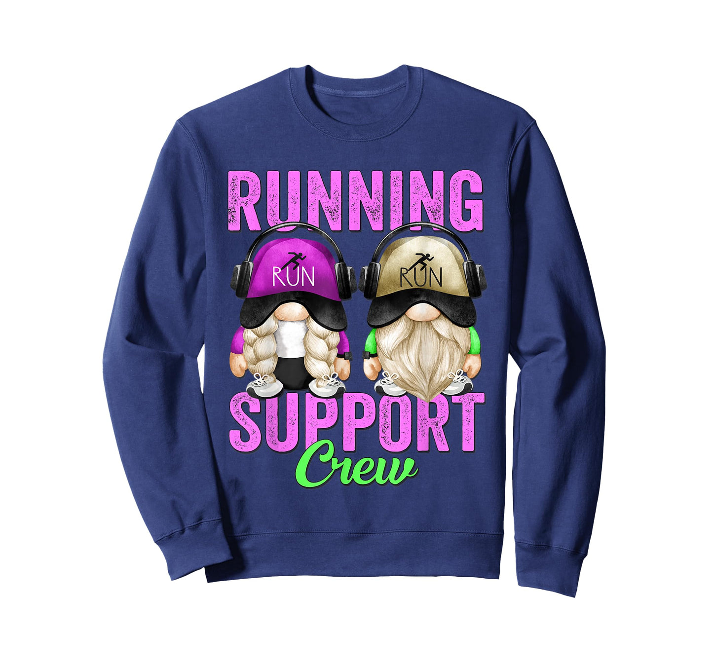 Funny Marathon Runner Gnome For Teacher Running Support Crew T-Shirt