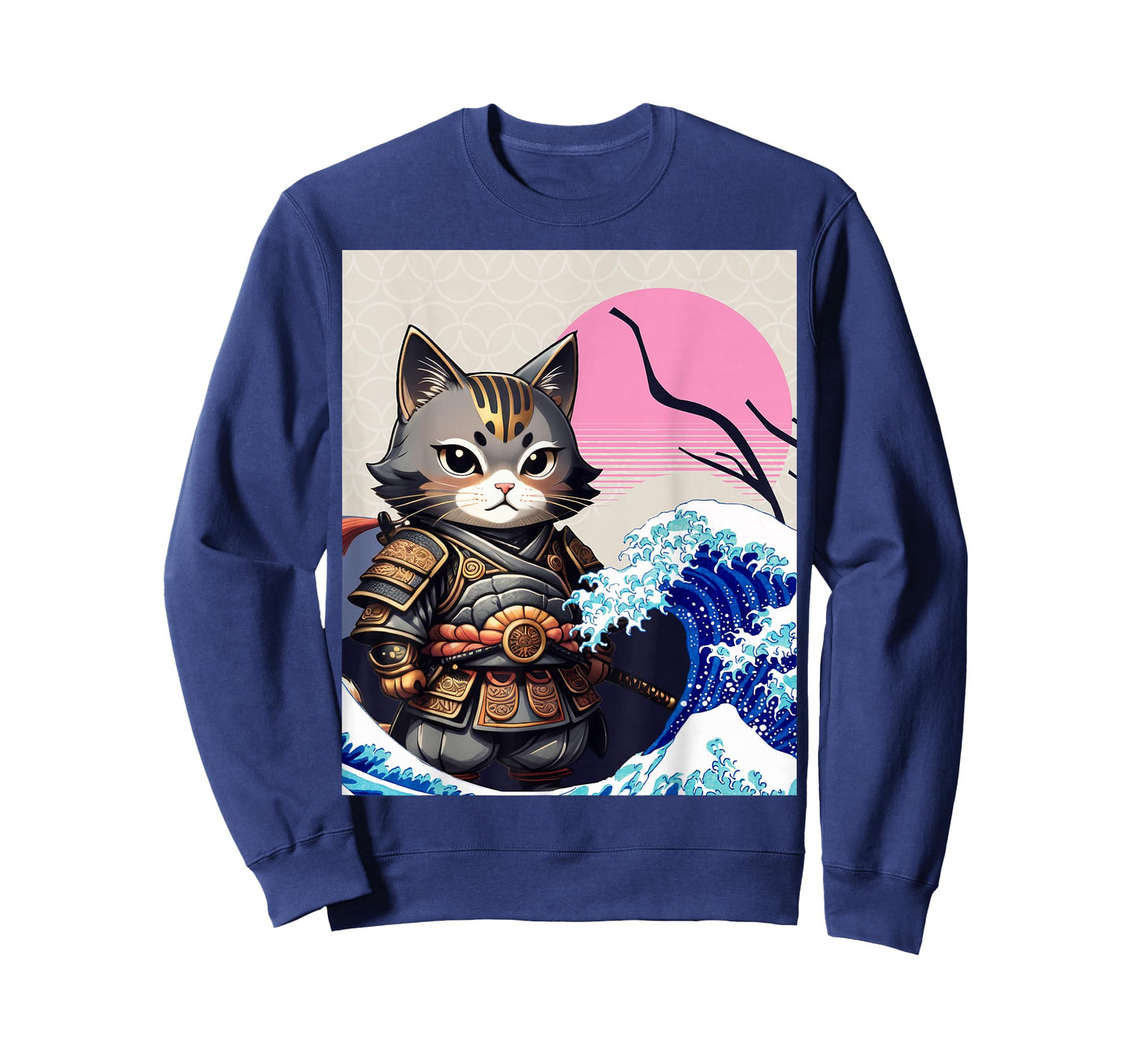 Japanese Ninja Art and Japan Samurai Cat T-Shirt