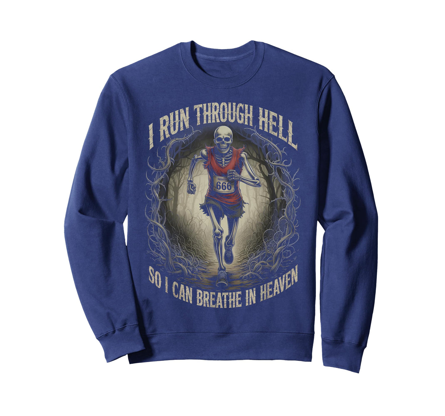Cross Country Running Motivation Skeleton Halloween T-Shirt
